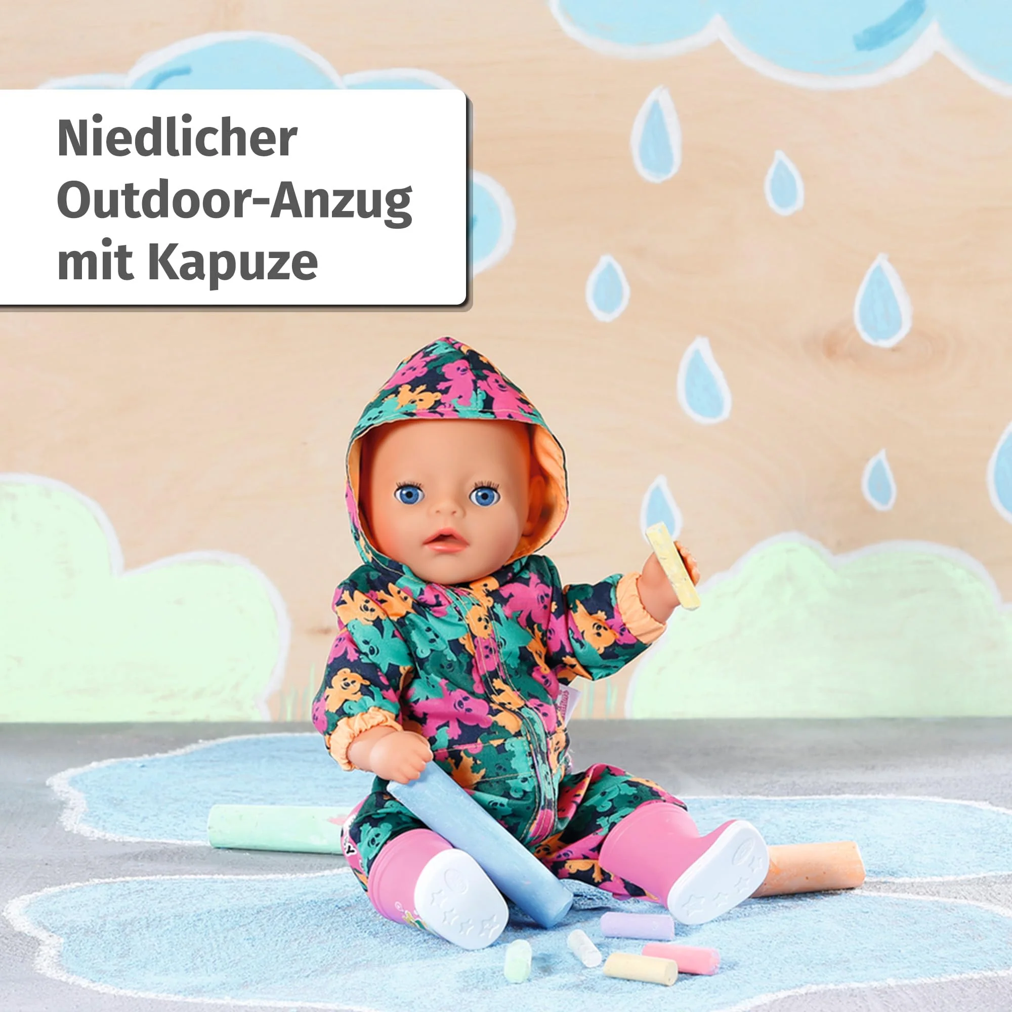 BABY born Little Outdoor Anzug für 36 cm Puppen, 836323 Zapf Creation, grün - Image 9