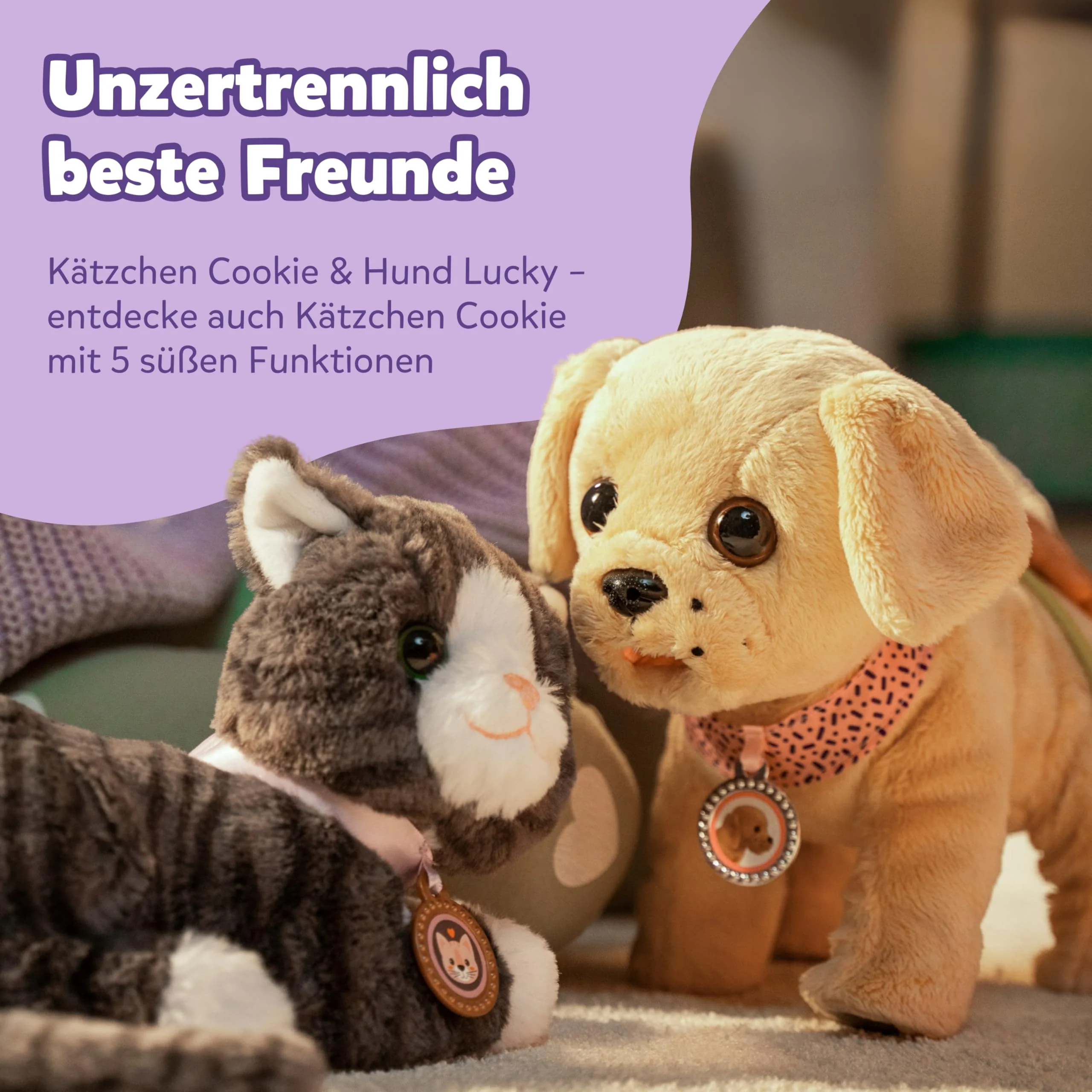 BABY born Mein Hund Lucky mit 5 verschiedenen Funktionen, für Kinder ab 3 Jahren, funktioniert mit Batterien, 835869 Zapf Creation, Rosa - Image 4