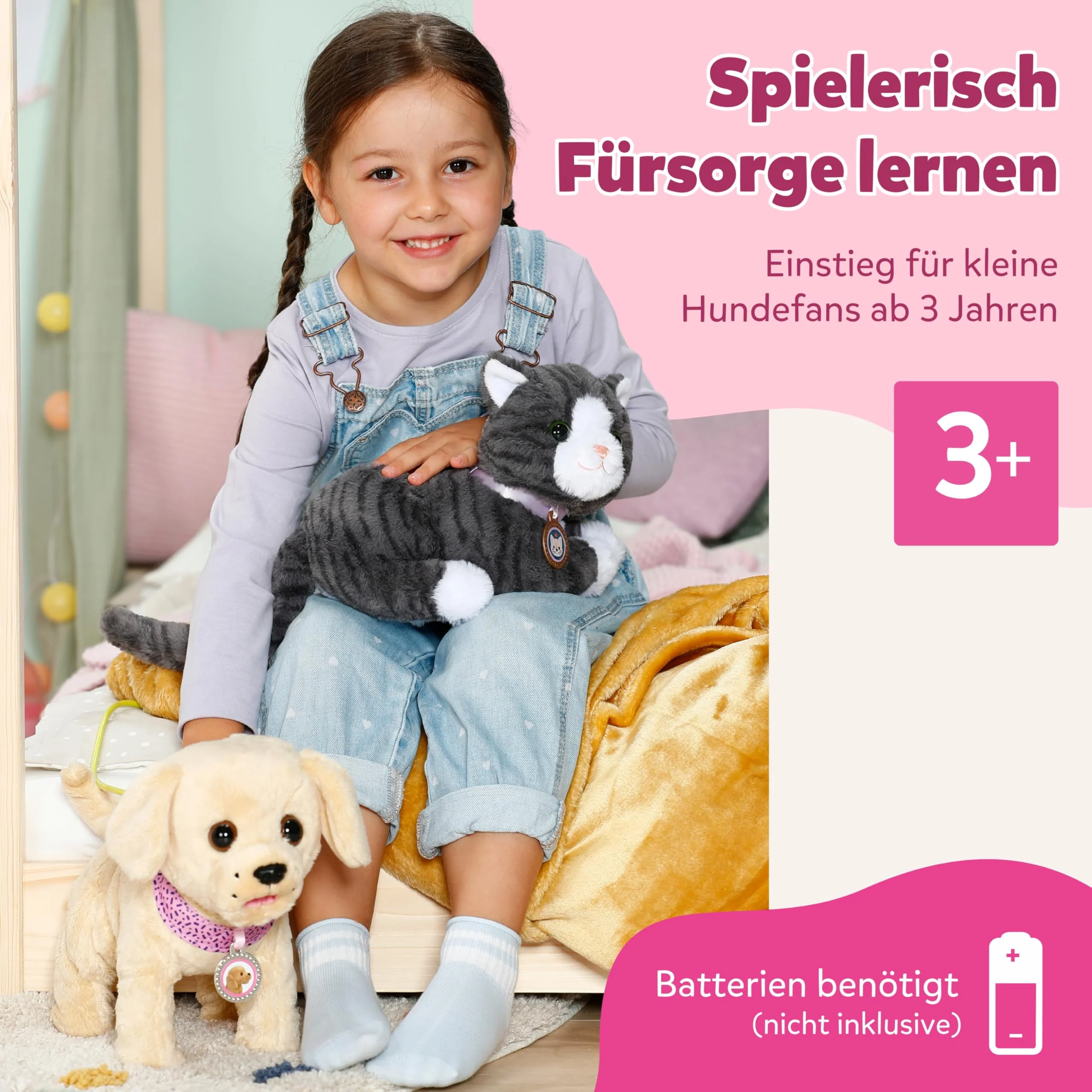 BABY born Mein Hund Lucky mit 5 verschiedenen Funktionen, für Kinder ab 3 Jahren, funktioniert mit Batterien, 835869 Zapf Creation, Rosa - Image 5