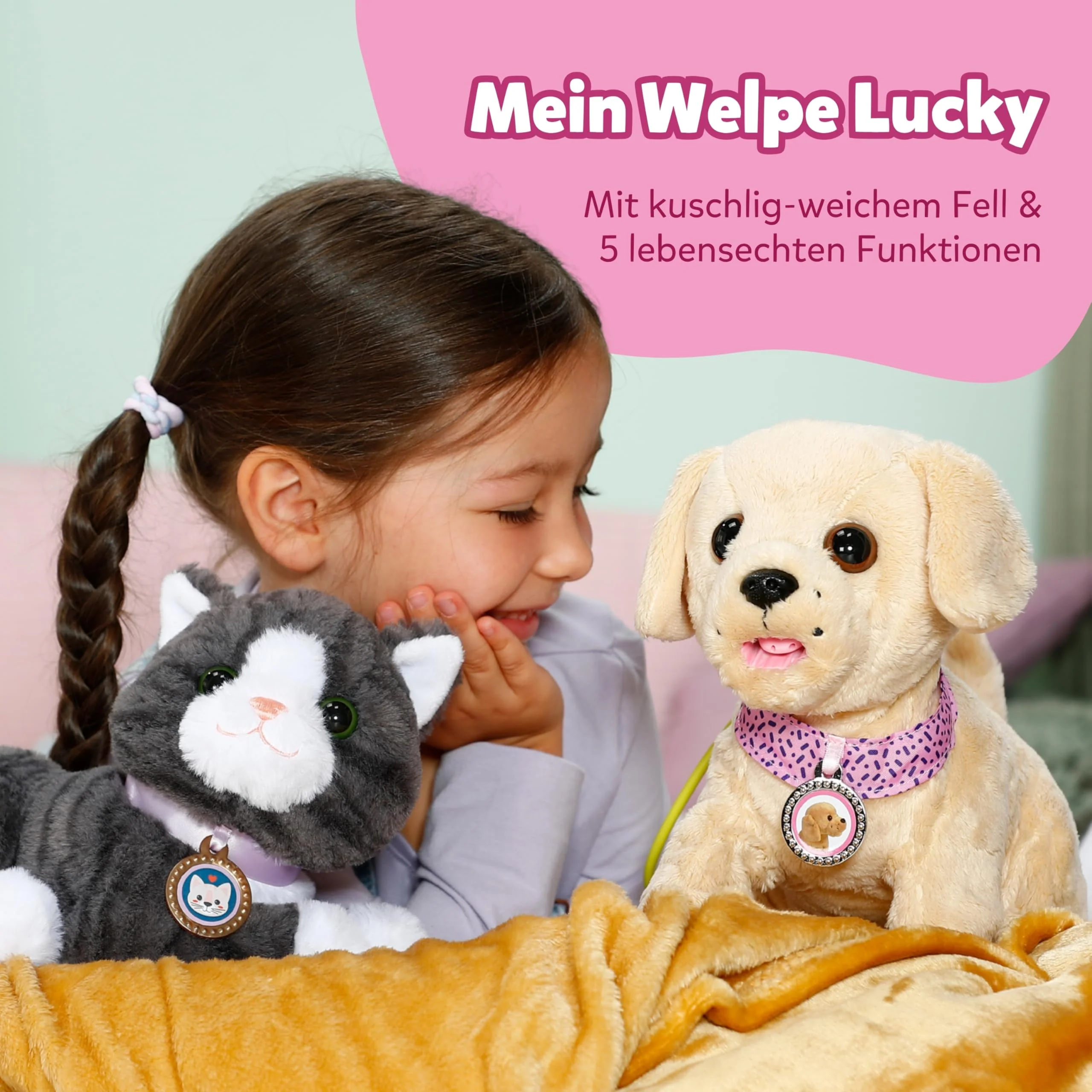 BABY born Mein Hund Lucky mit 5 verschiedenen Funktionen, für Kinder ab 3 Jahren, funktioniert mit Batterien, 835869 Zapf Creation, Rosa - Image 9