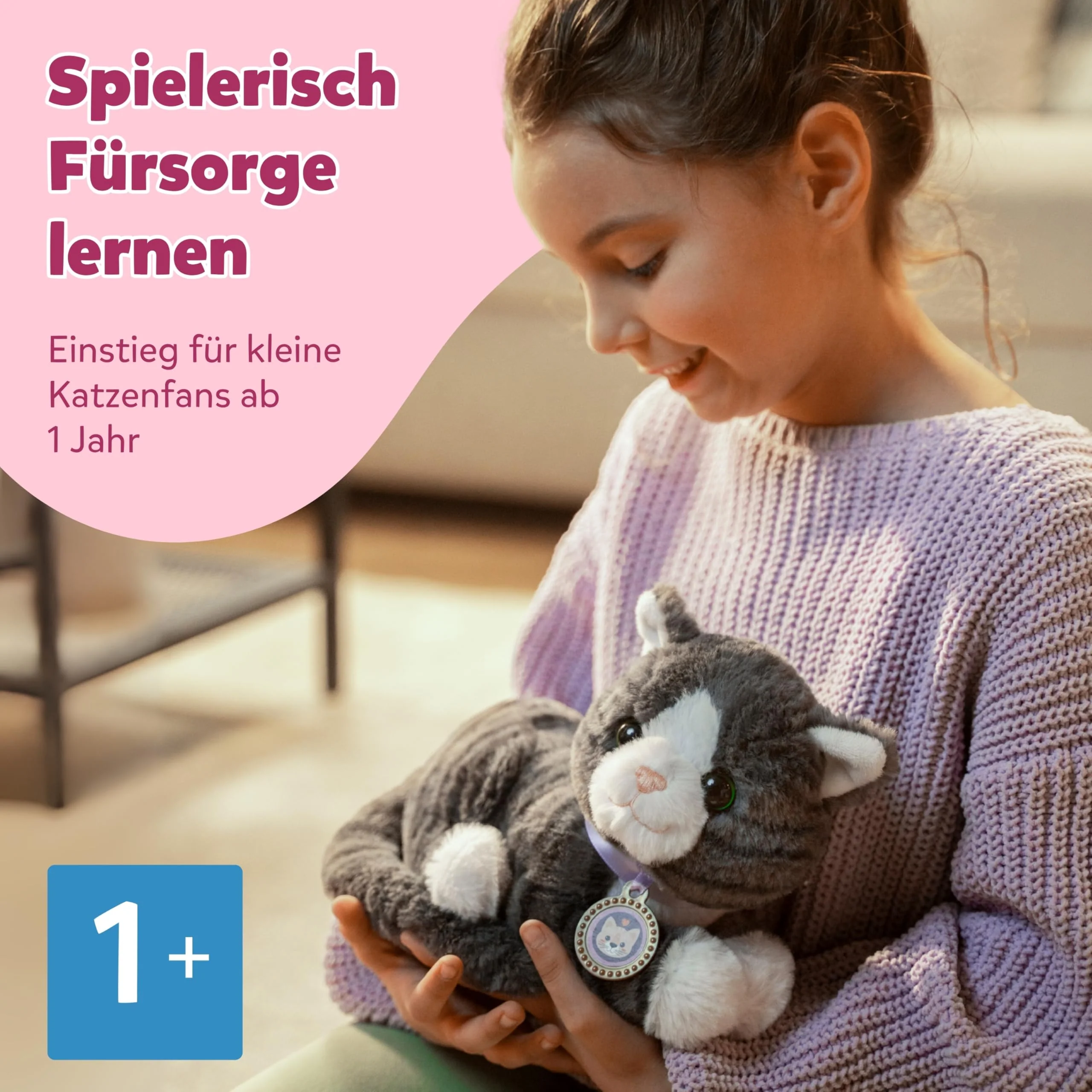 BABY born Meine Katze Cookie - Kuscheltier mit Sound & Vibration - Inkl. Katzenkörbchen - Funktioniert mit Batterien - Geeignet für Kinder ab 3 Jahren - Image 4