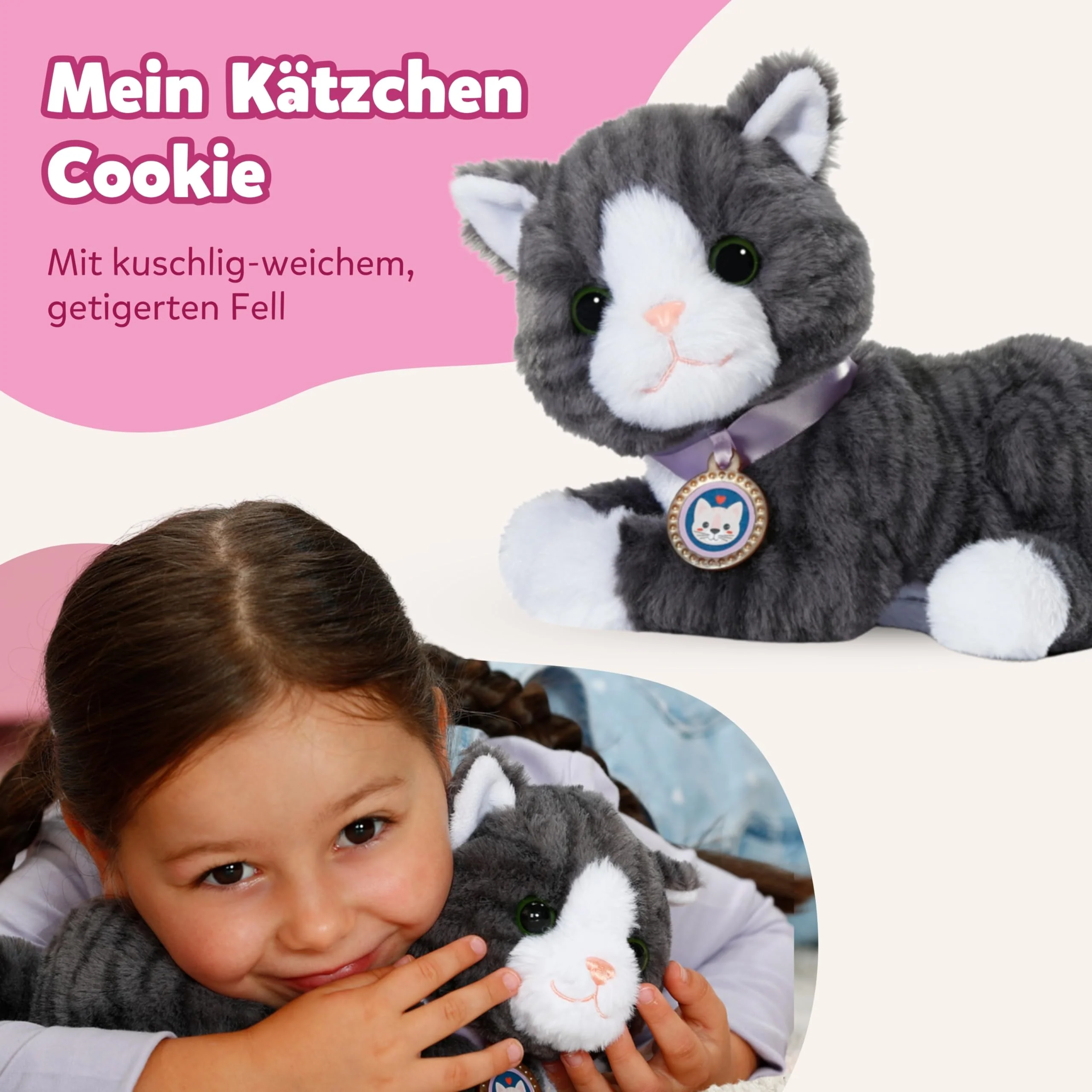 BABY born Meine Katze Cookie - Kuscheltier mit Sound & Vibration - Inkl. Katzenkörbchen - Funktioniert mit Batterien - Geeignet für Kinder ab 3 Jahren - Image 6