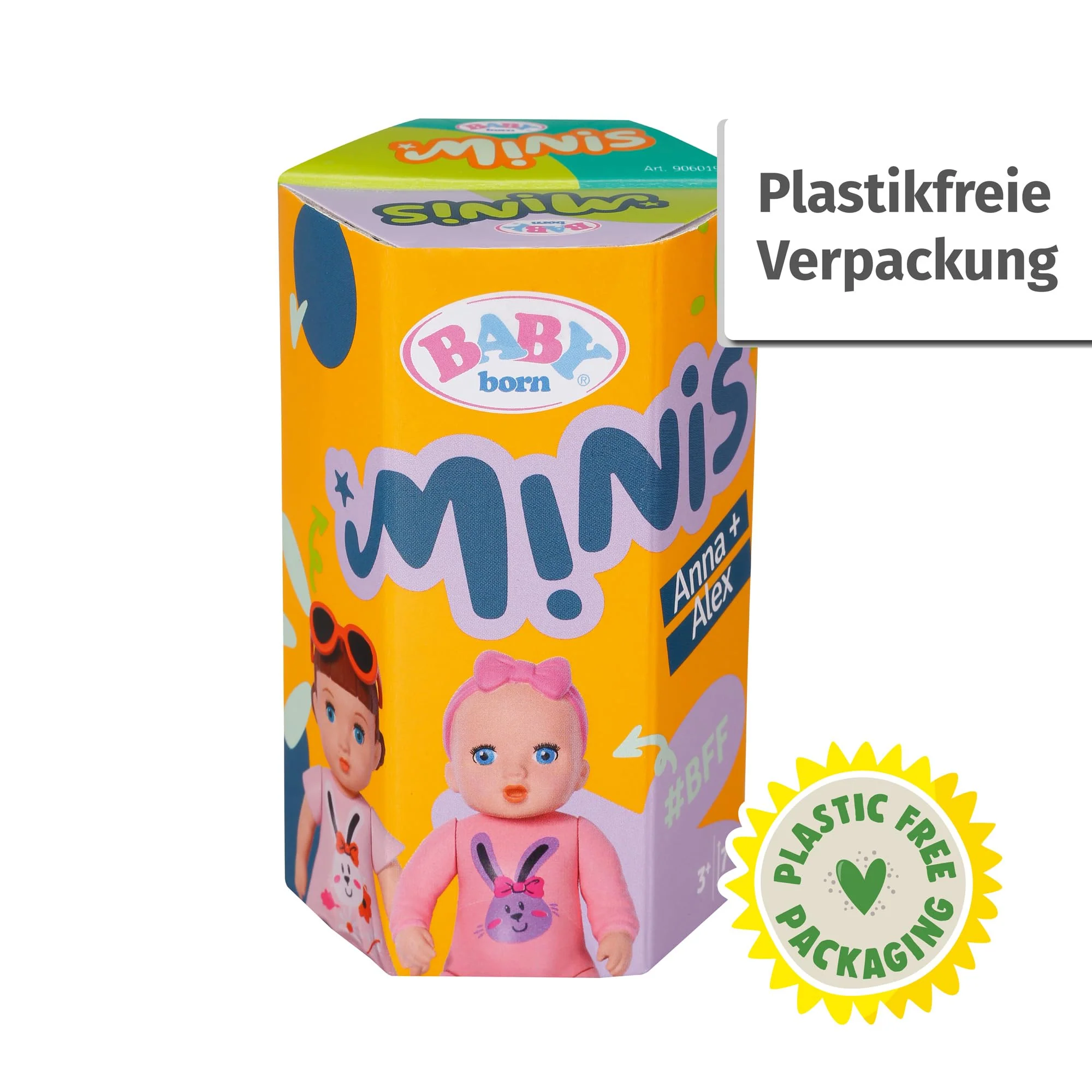 BABY born Minis Doppelpack mit Minis-Puppen Alex und Anna mit Farbwechseleffekt, Stickerbogen und Accessoires, 906033 Zapf Creation, Rose - Image 3