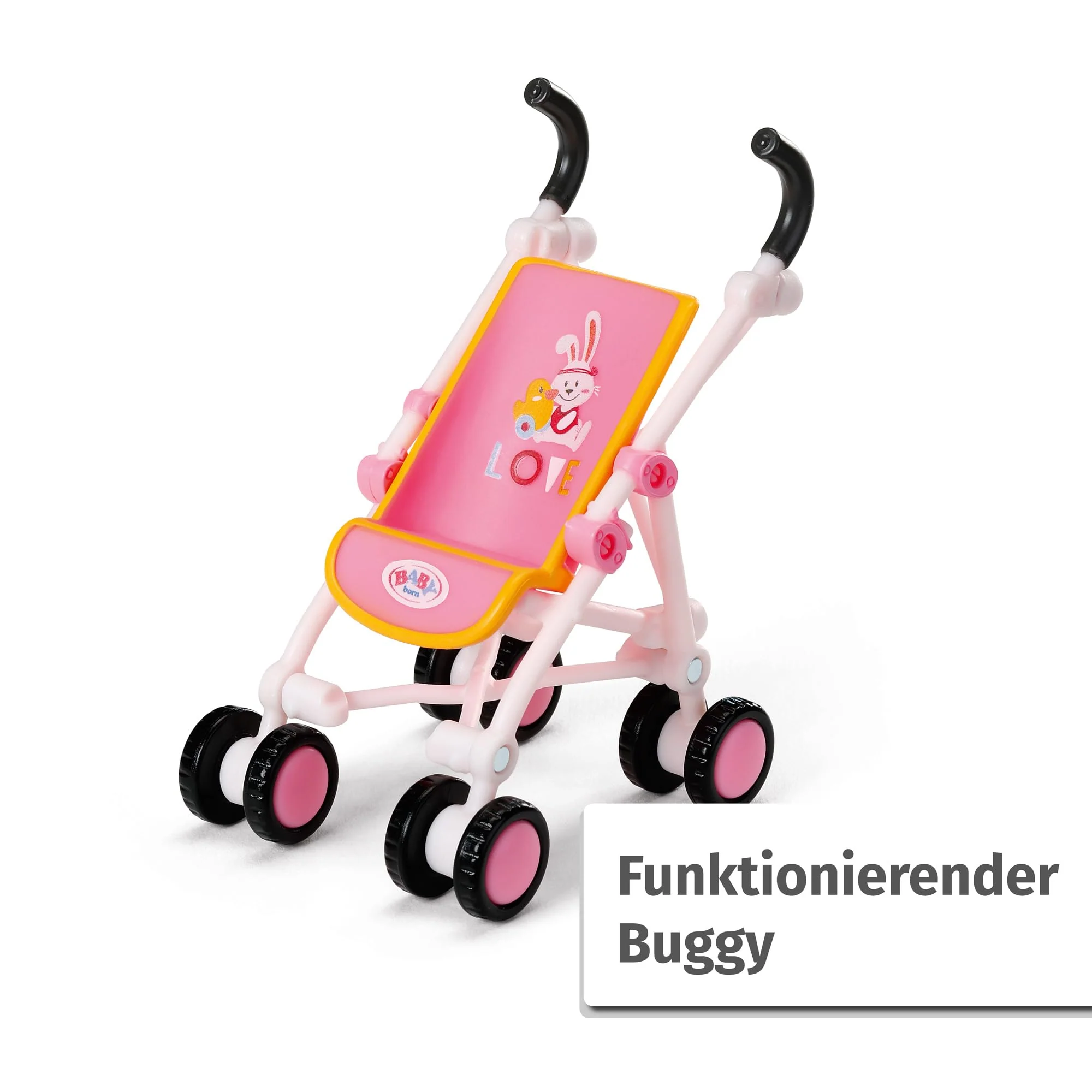 BABY born Minis Kinderwagen-Spielset mit Minis-Puppe Eli und Kuscheltier, 906156 Zapf Creation - Image 6