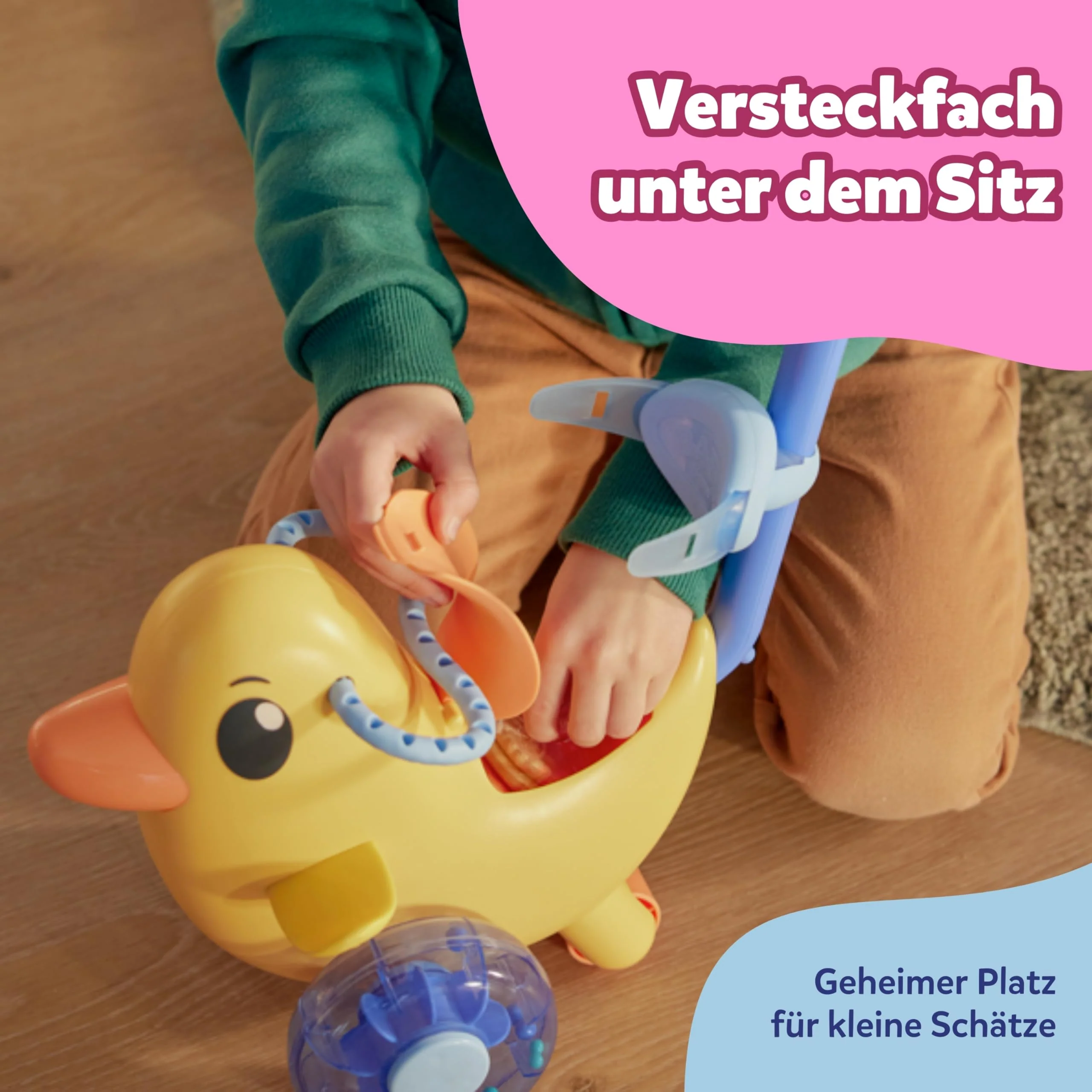BABY born Schiebe-Berta - Mit Lenkstange & funktionsfähigen Rädern - Für 36 cm & 43 cm Puppen - Hochwertiges Puppenzubehör - Geeignet für Kinder ab 3 Jahren, Gelb - Image 7
