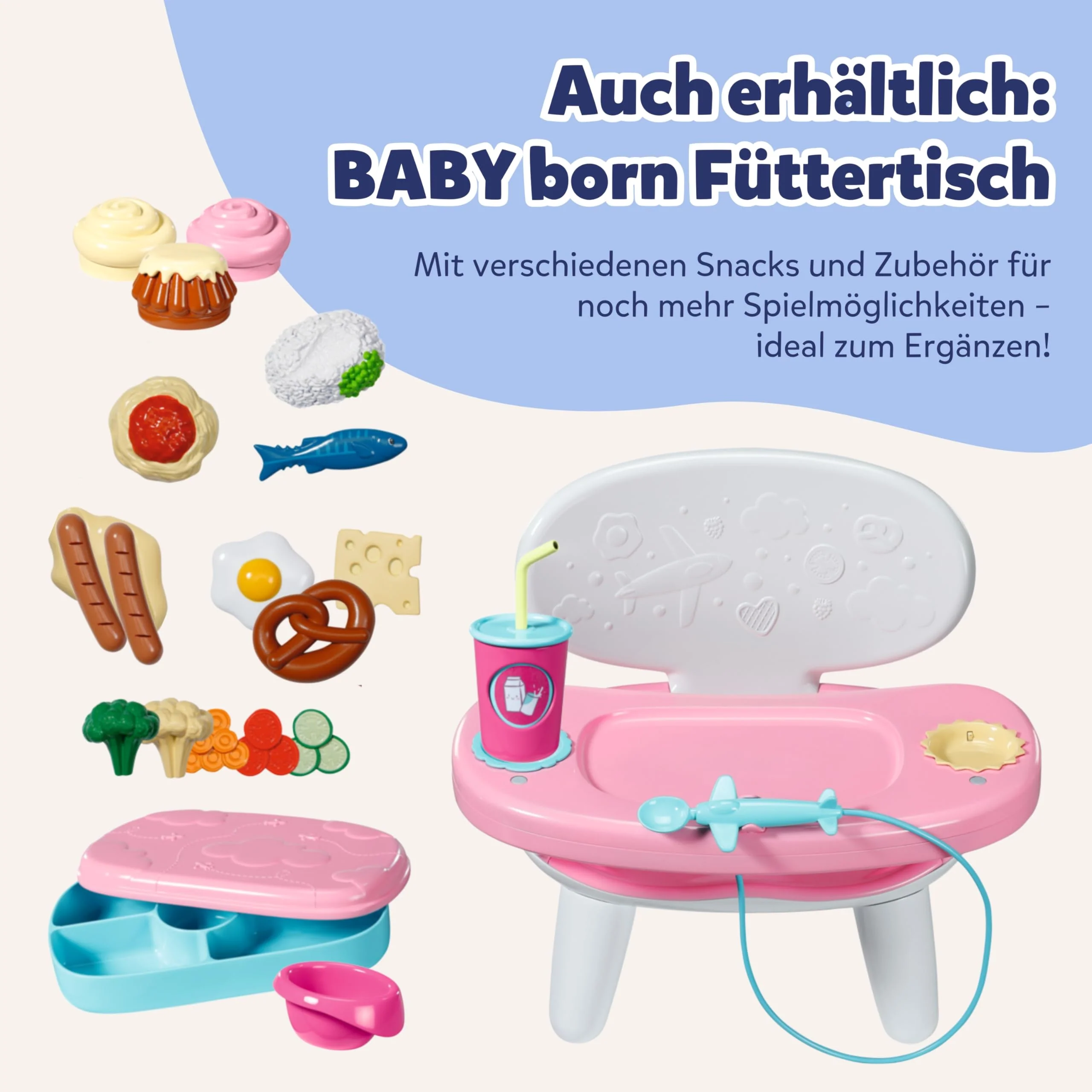 BABY born Snack Shop - Essensstand für Puppen mit Soundeffekten - 25 verschiedene Fastfood-Snacks - Hochwertiges Puppenzubehör- Geeignet für Kinder ab 3 Jahren - Image 3