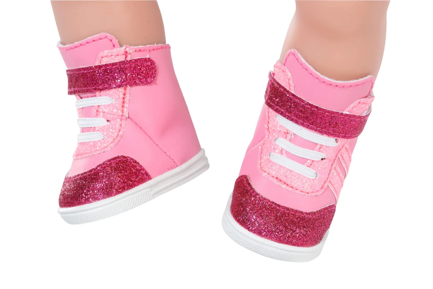 BABY born Sneakers pink, Puppenschuhe in Rosa mit Klettverschluss und Glitzer für 43 cm Puppen, 833889 Zapf Creation - Image 10