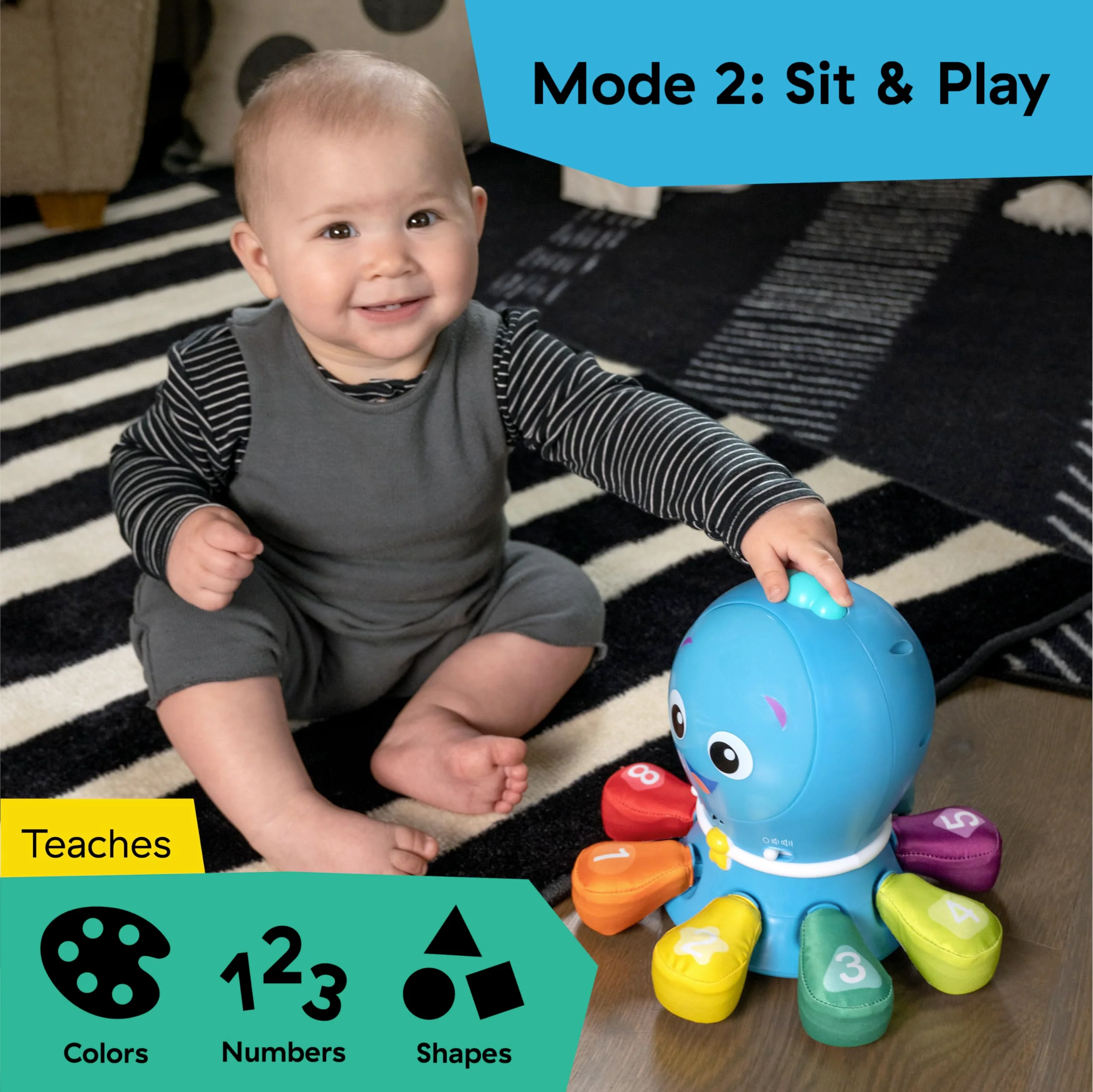 Baby Einstein Ocean Explorers Go Opus Go 4-in-1 Krabbeln & Fangen Aktivitäten Lernspielzeug, Musik und Lichter, Alter 3 Monate bis 5 Jahre - Image 7