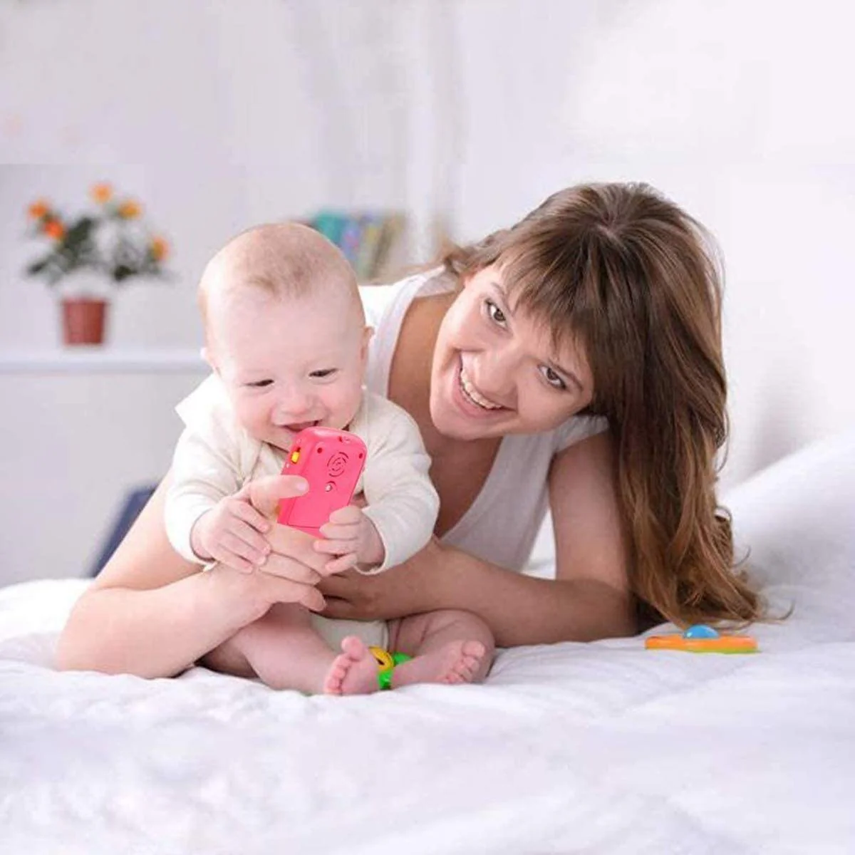 Baby Spielzeug ab 1 Jahr Kinderspielzeug ab 1 Jahr, Lernspaß Smart Phone mit Liedern Geräuschen Wörter Sätze und Blinkenden Lichtern, Lernhandy 12 Monate Kinder Geschenk 1 Jahr Mädchen Rosa - Image 3