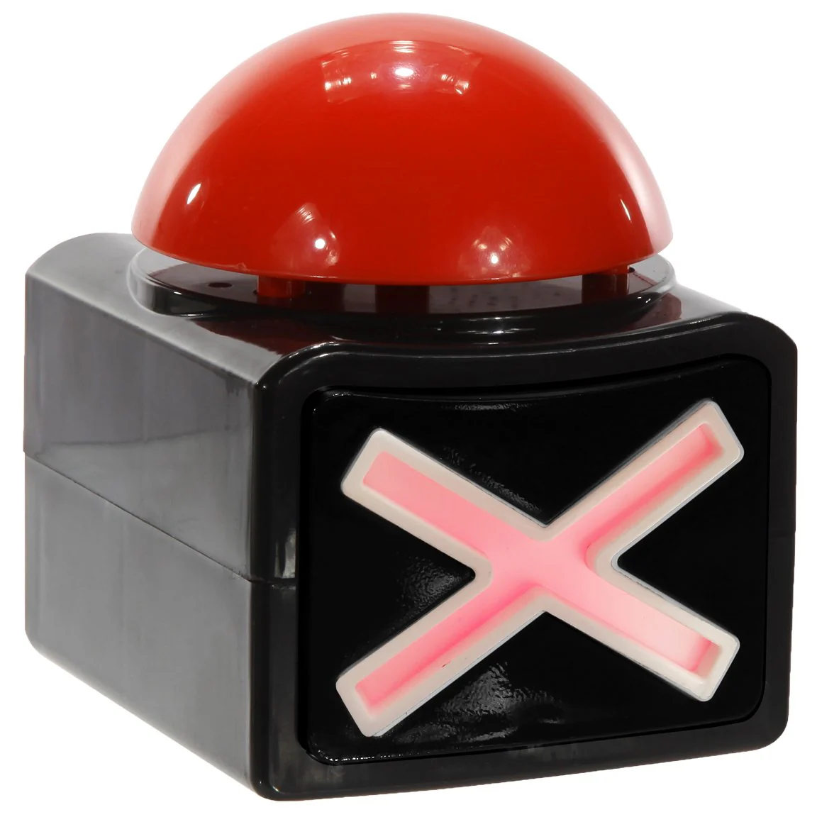 Bada Bing 2er Set XL Buzzer Button mit Sound und Lichteffekten - Perfekt für Quizabende und Partyspiele - Zubehör Quiz Games - Batteriebetriebener Alarmknopf Spielabende und Spielshows Party Spiel - Image 3