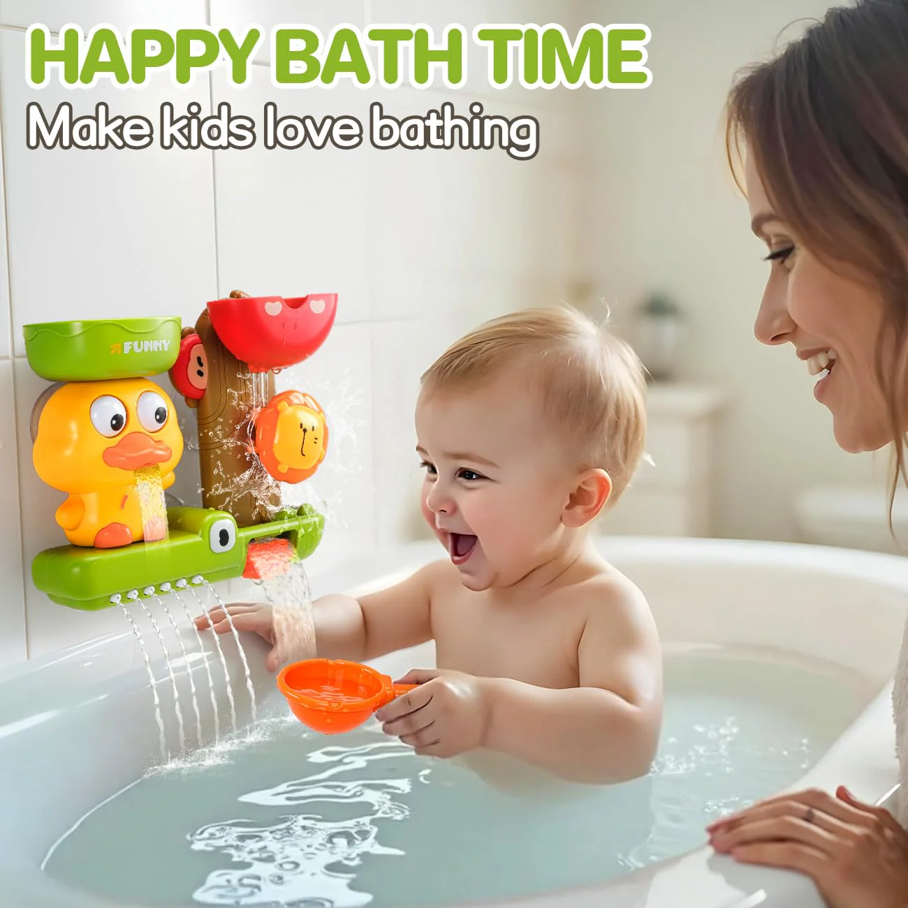Badespielzeug Baby ab 1 Jahr, Badewannenspielzeug für Kinder 1 2 3 4 Jahre, Kinderspielzeug Babyspielzeug Badewanne Spielzeug, Wasserspielzeug Geschenk Mädchen Junge ab 18 Monate - Image 5