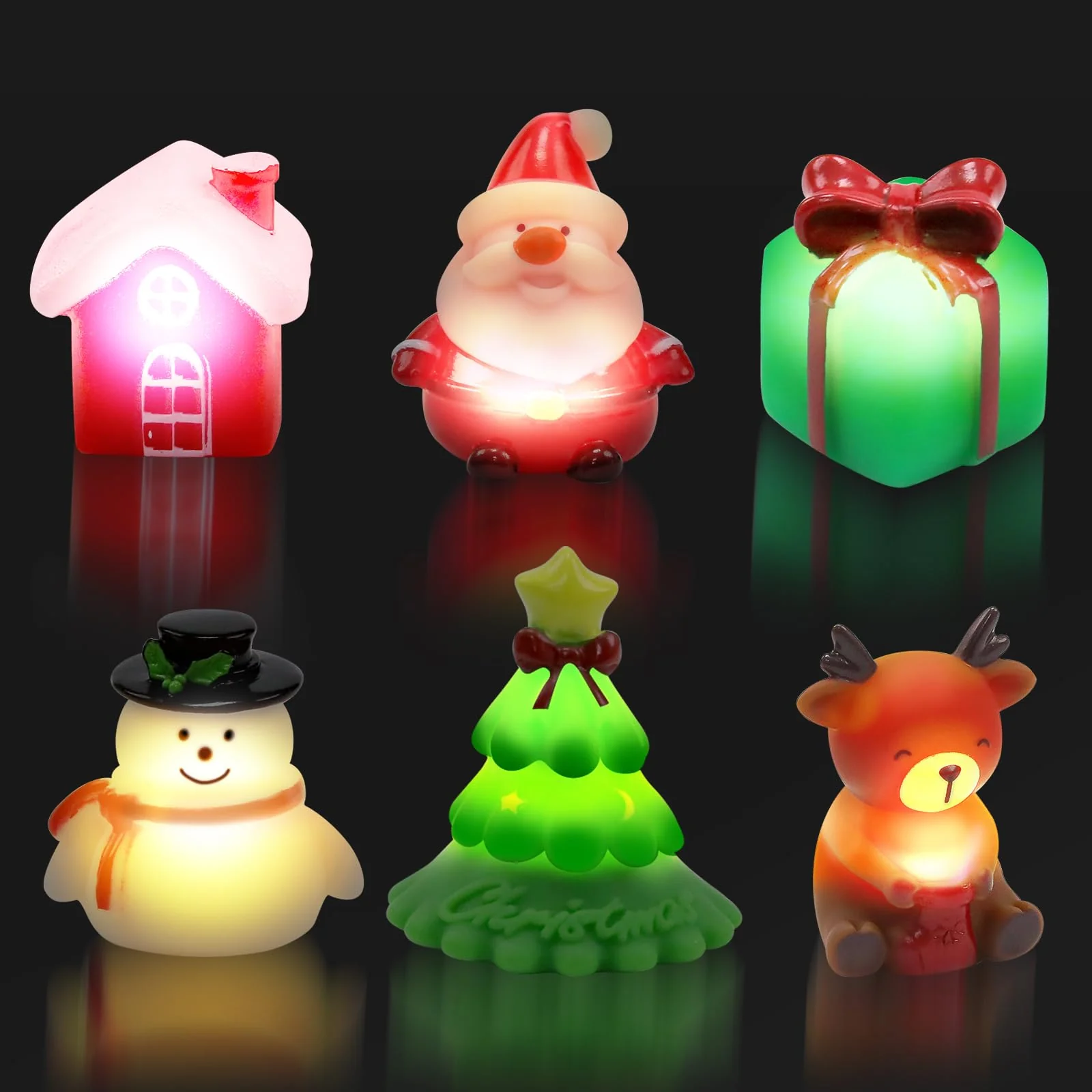 Badespielzeug Leuchtend für Kinder, 6Stück Weihnachts Badewannenspielzeug mit Licht, Baby Wasserspielzeug Ab 1 Jahr, Leuchtspielzeug für Badewanne Geschenk zu Weihnachten - Image 8