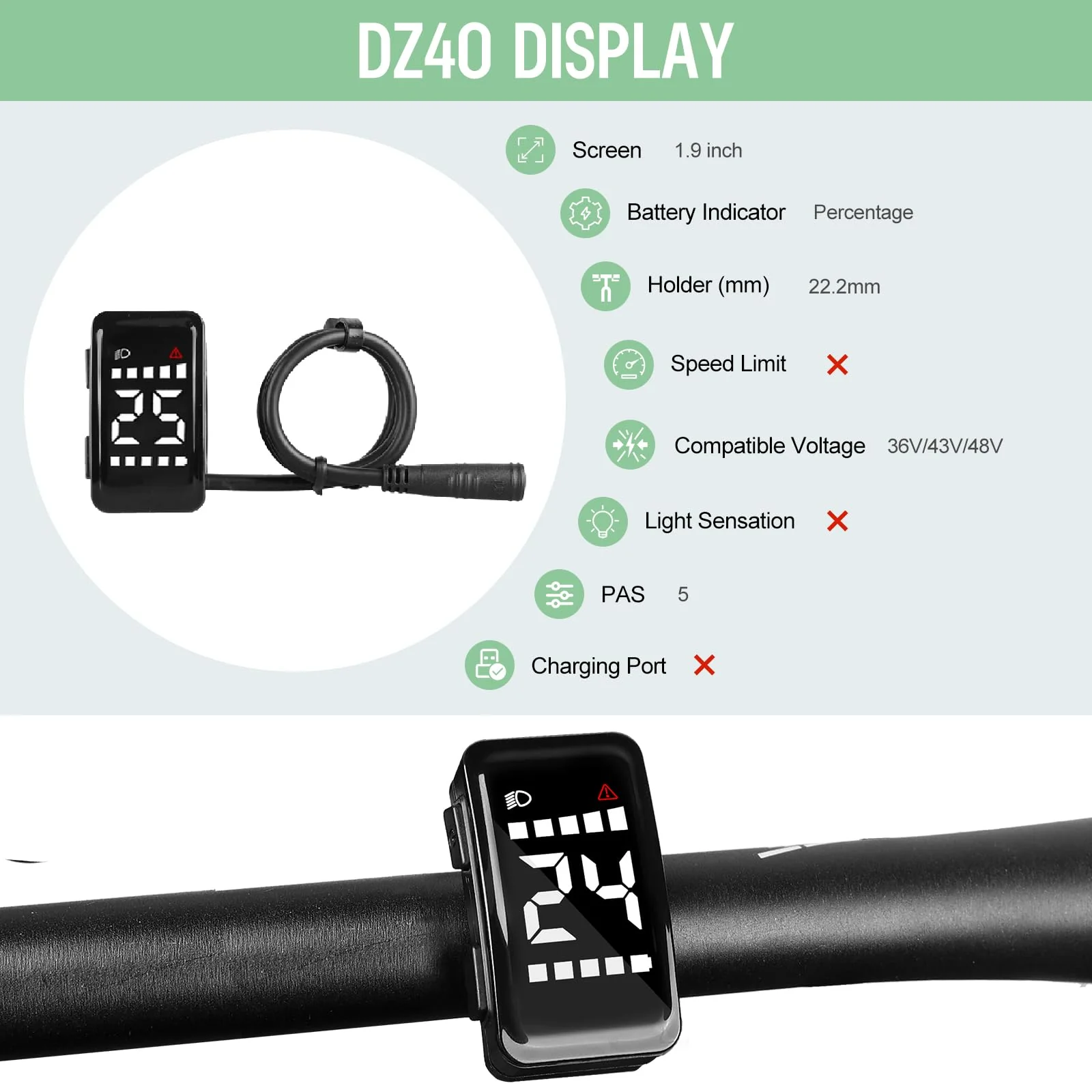 BAFANG Mittelmotor 36V 250W BBS01B Ebike Umbausatz Elektrofahrrad Kit mit Optionales Ebike Display,Elektrofahrrad Umbausatz Motor für BB68mm, DZ40 Anzeige - Image 6