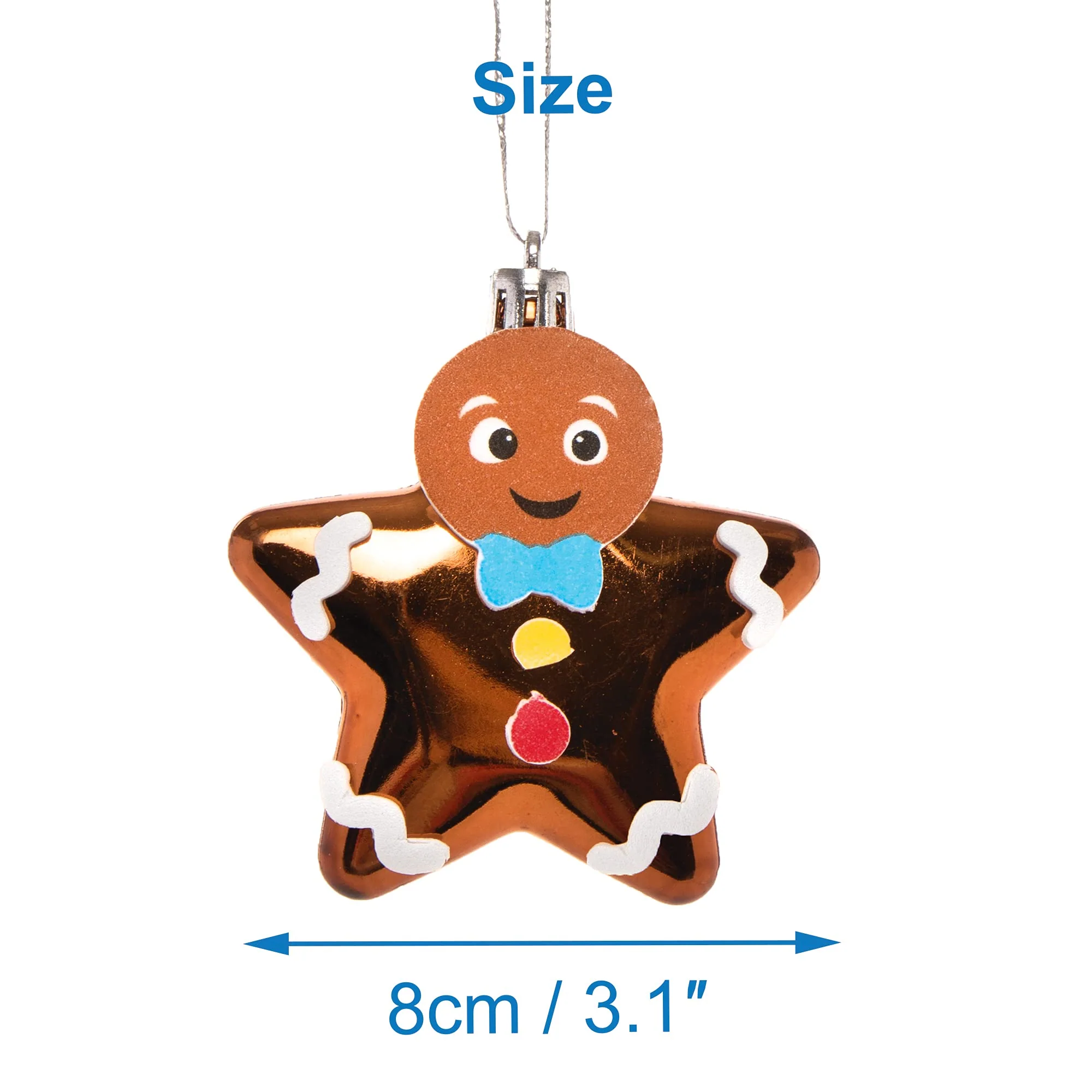 Baker Ross FE985 Weihnachtsstern Dekoration Bastelset - Packung mit 6, Bastelt Eure Eigenen Weihnachtsdekorationen, Kugel Dekorationen für Kinder zum Basteln und Aufhängen - Image 5