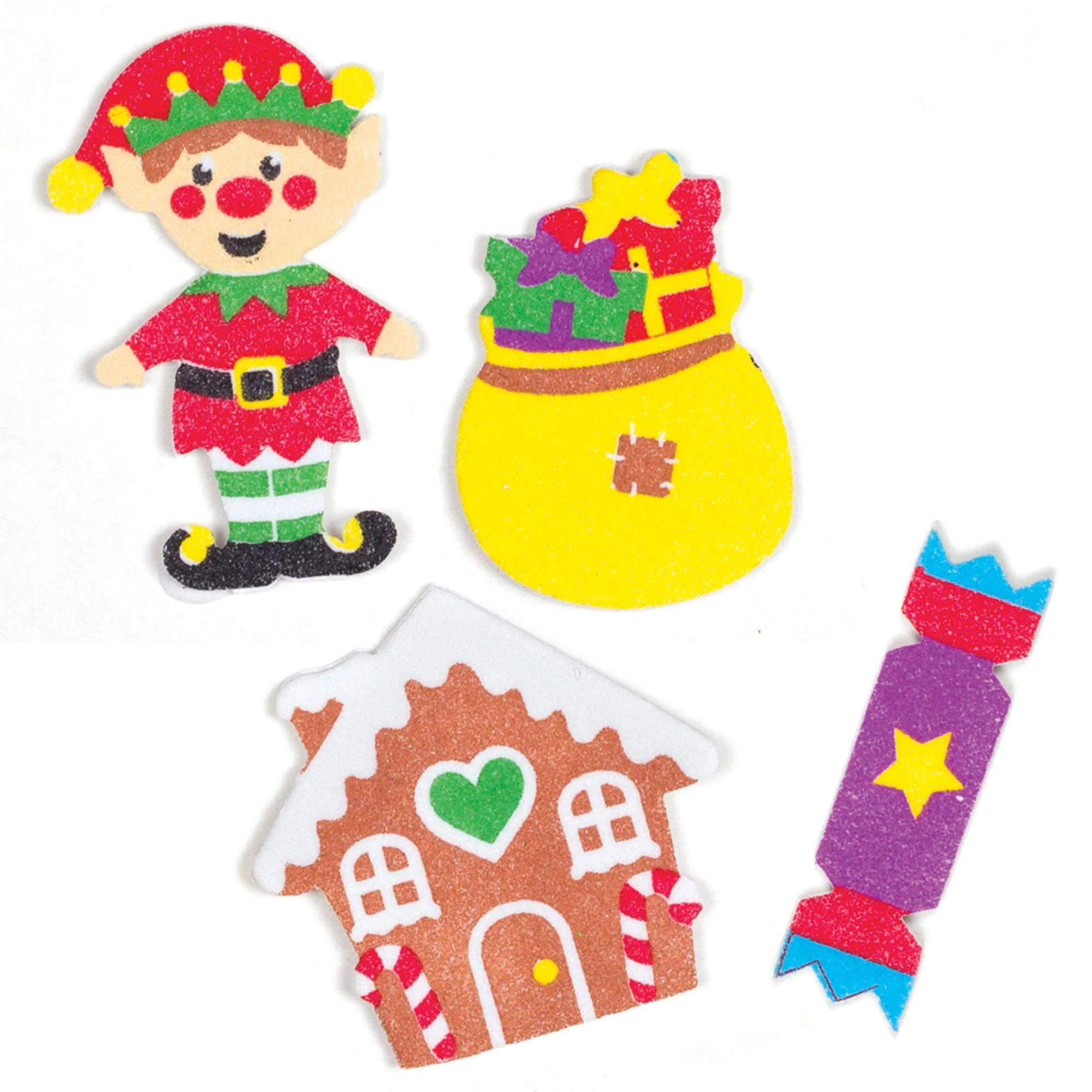 Baker Ross Moosgummi Aufkleber zu Weihnachten (120 Stück) Festlich Basteln für die ganze Familie, AT302, sortiert - Image 7