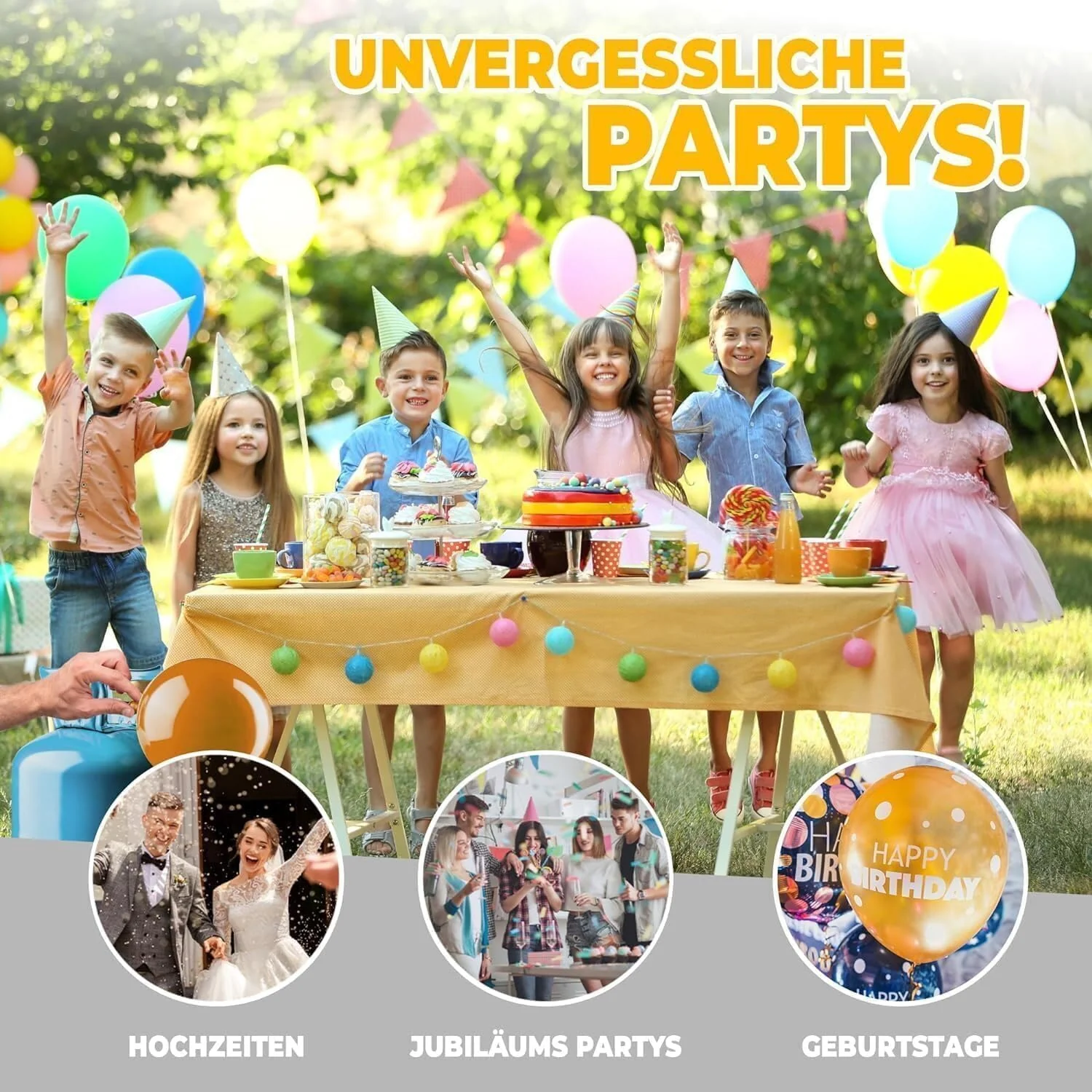 Ballongas [für 90 Luftballons]– Helium Balloon Gas für bis zu [90 Luftballons] – Ballongas - Helium Gasflasche XXL inkl. STAHLMANN ® Informationsblatt - Image 2