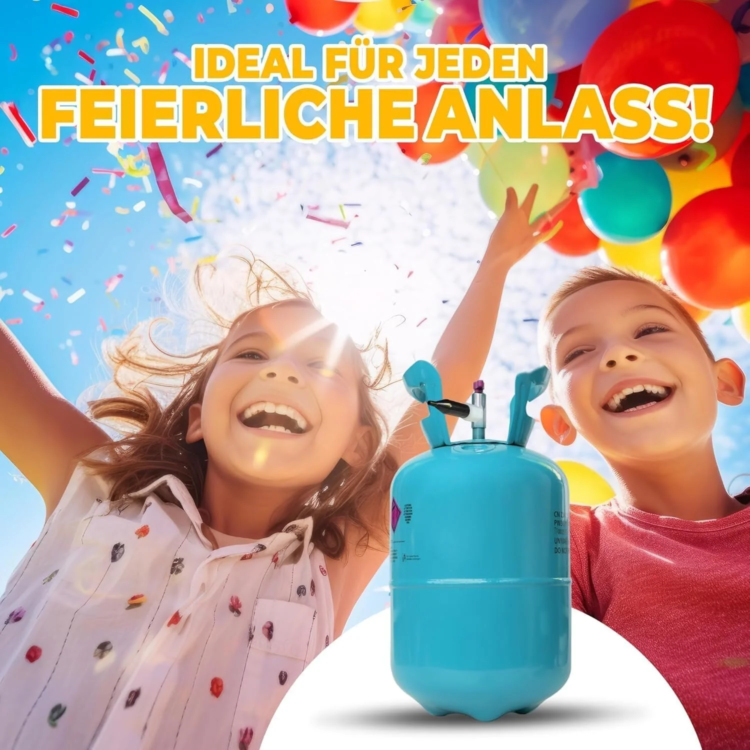 Ballongas [für 90 Luftballons]– Helium Balloon Gas für bis zu [90 Luftballons] – Ballongas - Helium Gasflasche XXL inkl. STAHLMANN ® Informationsblatt - Image 4