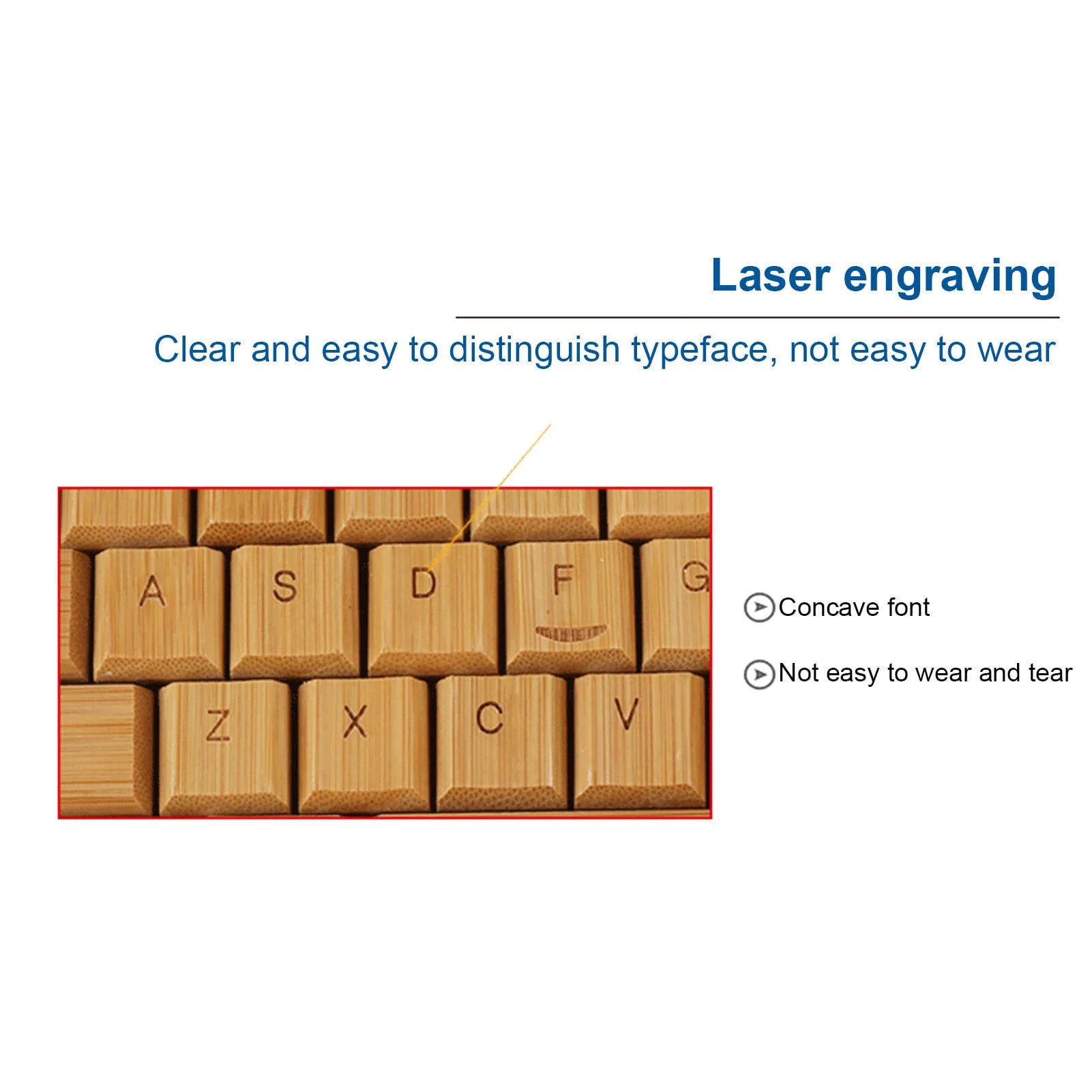 Bambus-Tastatur und -Maus, 2,4-GHz-Tastaturmaus mit Kabelloser Verbindung, Plug-and-Play, Bambusholzmaterial, für Büro und Gaming, Kombination aus Maus und - Image 7