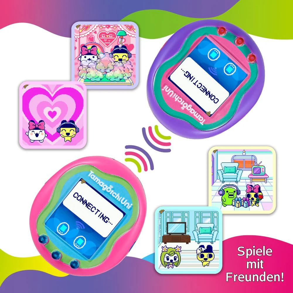 BANDAI - Tamagotchi Uni - Verbindungsfähiges Tamagotchi mit Armbanduhr - Virtuelles Haustier - Rosa Modell - 43351, (NT43351) - Image 6