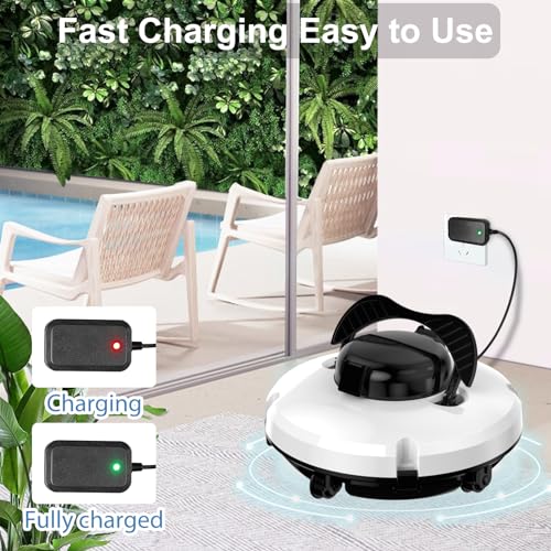 Baopilong Aufrüstung Kabelloser Roboterpoolsauger für obenliegende Pools, 120 - Minuten Laufzeit, Automatischer Poolreiniger für Einbettungspools bis zu 1.000 Quadratfuß, Selbstparkender Poolroboter - Image 7