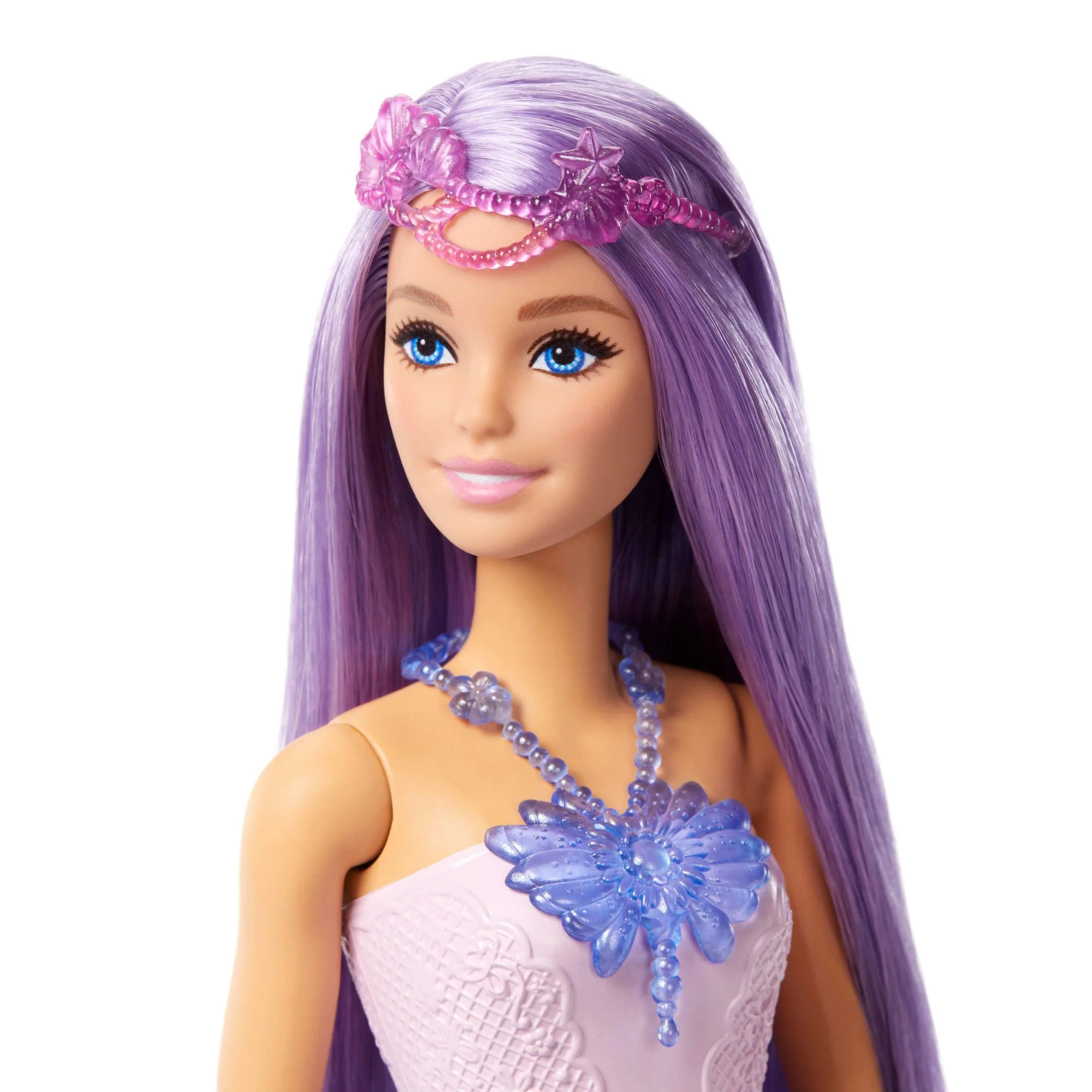 Barbie 3-in-1 Fantasie Puppe, Spielset mit 8 Accessoires inklusive Meerjungfrauen-Schwanzflosse, Feenflügen, königlichen Ketten, Schuhen un vielem mehr für über 10 Verschiedene Looks, JCP74 - Image 3