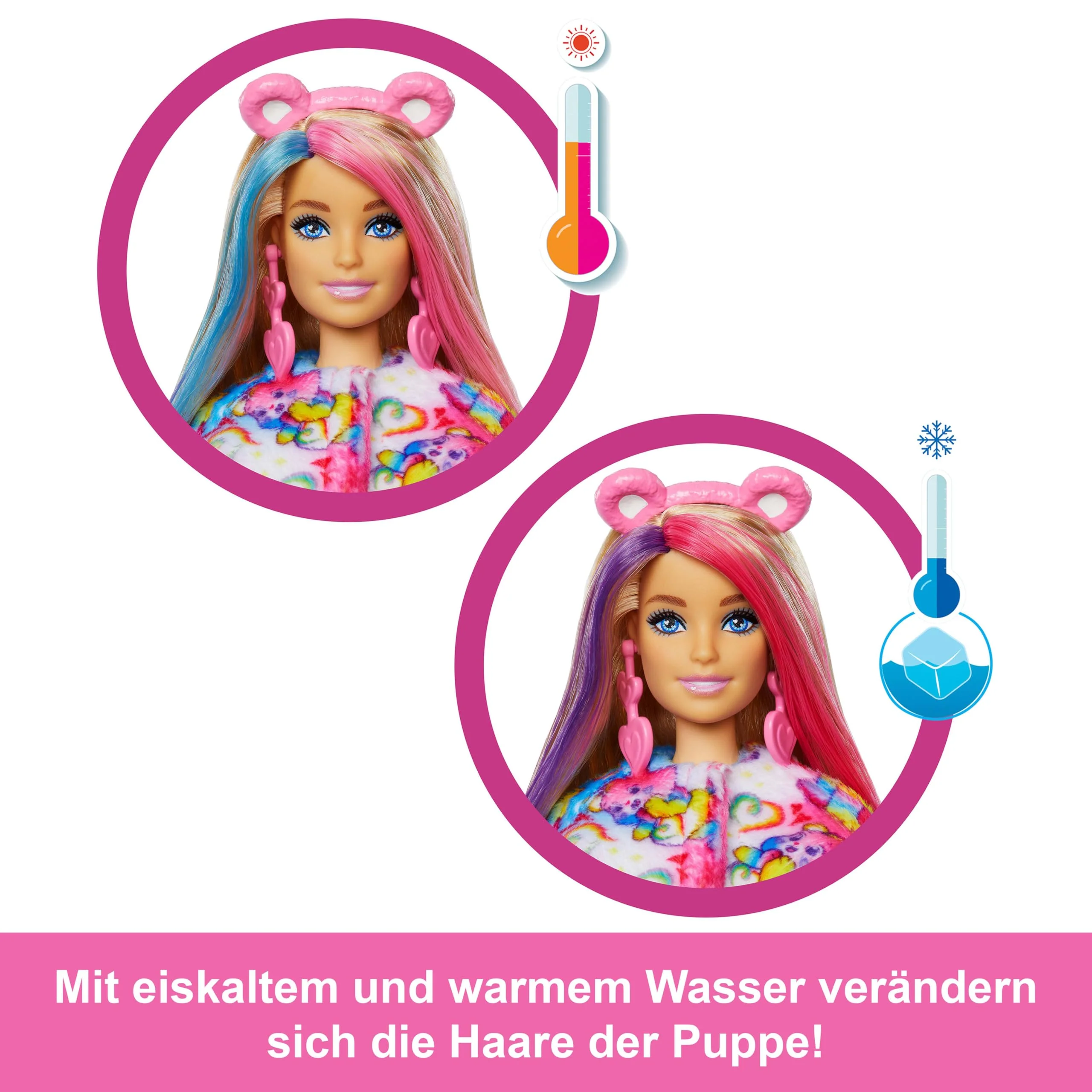 Barbie Cutie Reveal Puppe mit Accessoires, Glücksbärchis-Serie 2, Togetherness-Bärchi mit 10 Überraschungen, einschließlich Farbwechsel und Mini-Bärchi, JFV60 - Image 6