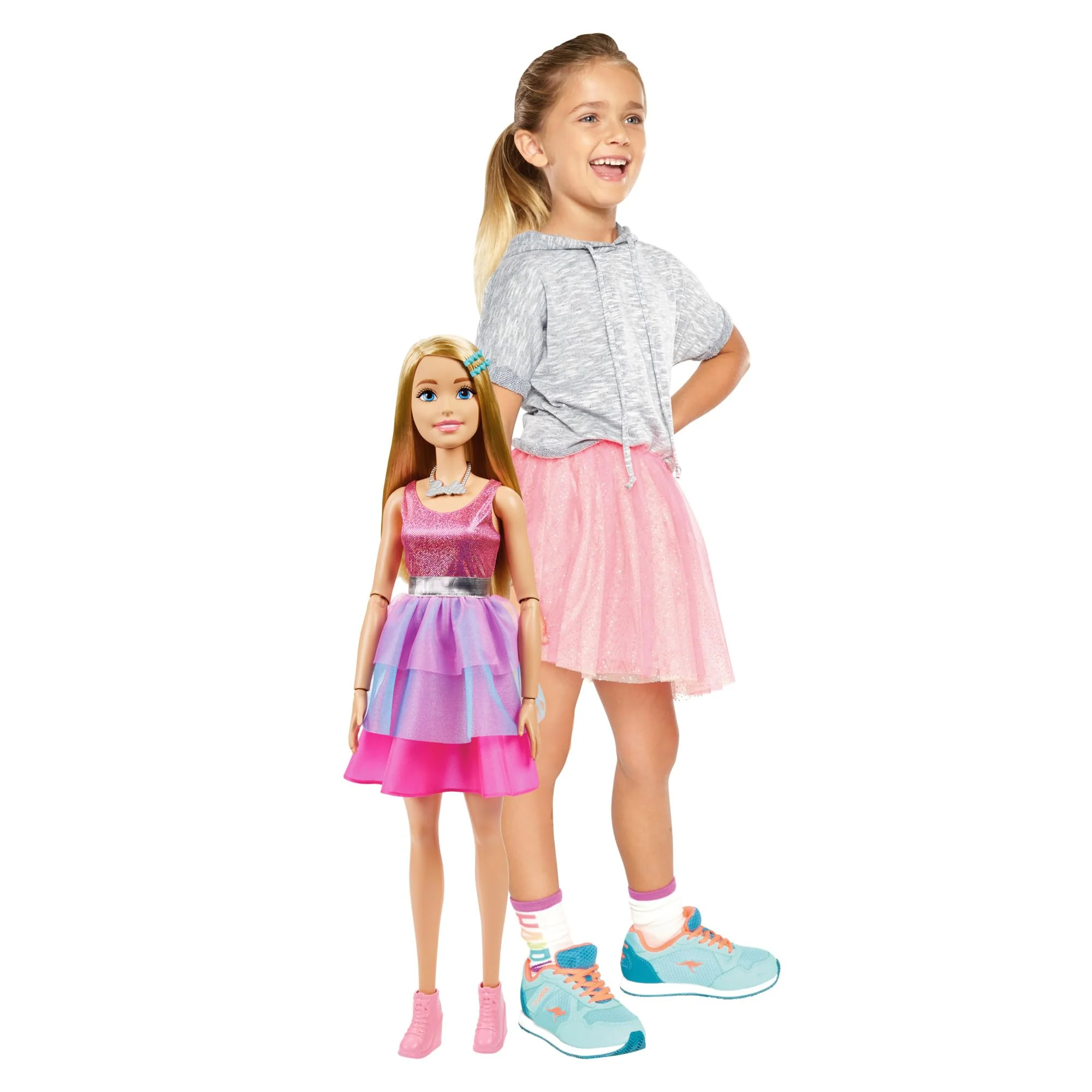 Barbie Extragroße Puppe (71 cm) - Pinkes Kleid, Blonde Haare mit Haarspange und Kette, Geschenk für Kinder ab 3 Jahren, HJY02 - Image 7
