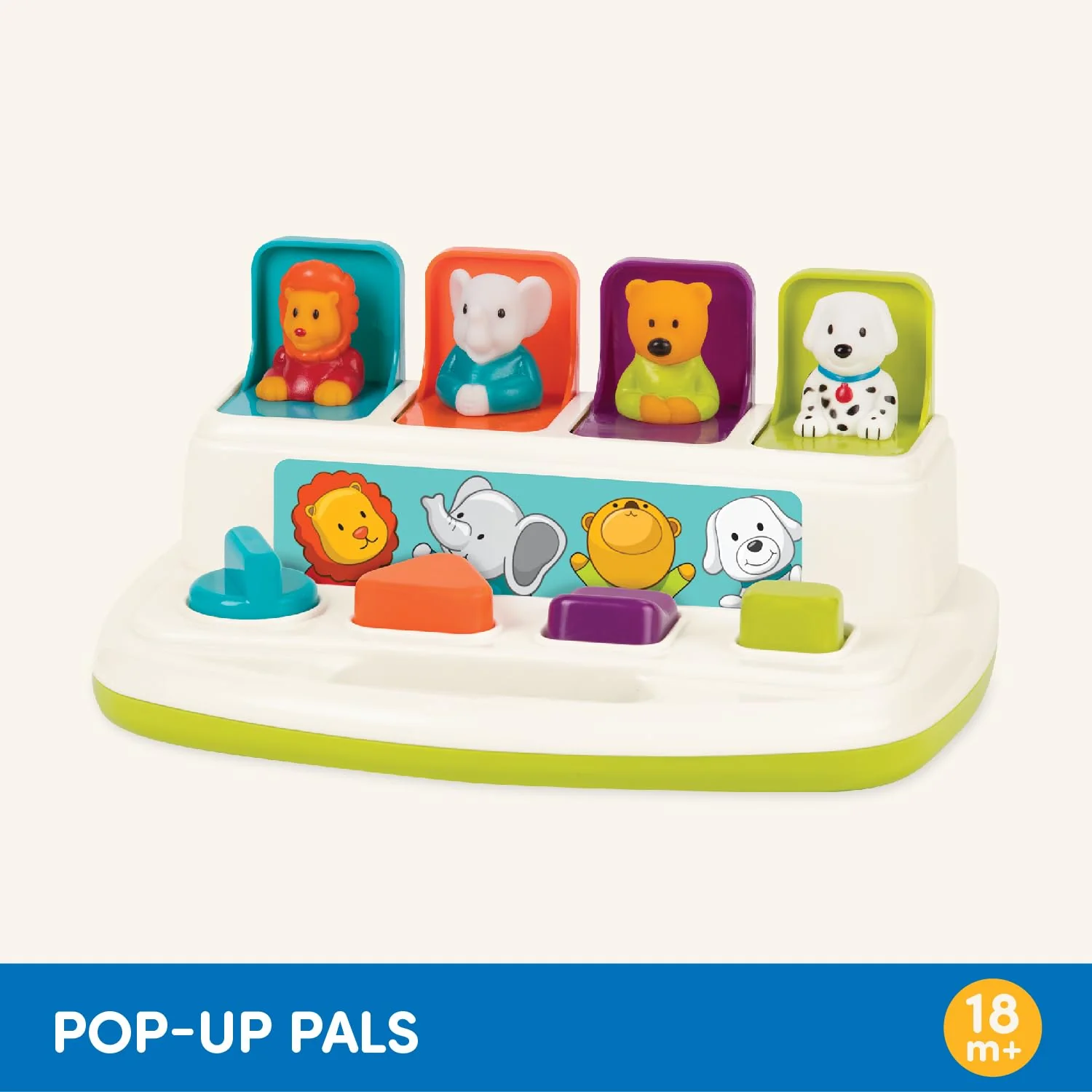 Battat Baby Spielzeug Motorikspielzeug – Pop Up Activity Center mit Tieren – Lernspielzeug mit Tasten zum Drücken, Babyspielzeug Kinder ab 18 Monate für Grobmotorik und Feinmotorik - Image 5