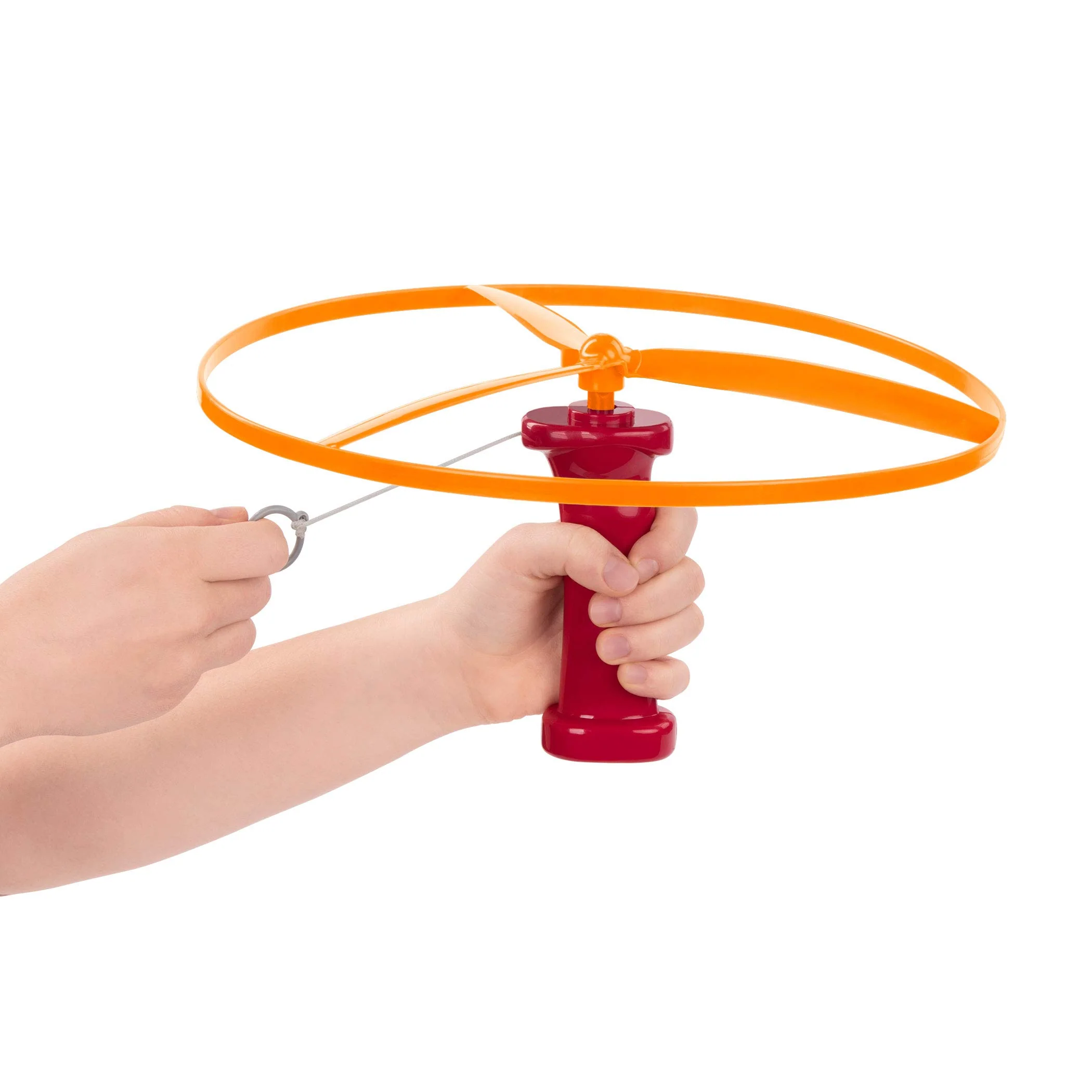 Battat Propellerspiel mit 2 Griffen und 4 Propeller – 30 cm und 20 cm Durchmesser – Motorikspielzeug Flugspiel, Spielzeug für Kinder ab 3 Jahren, Gelb, Orange, Blau, Grün, Rot, Violett - Image 2