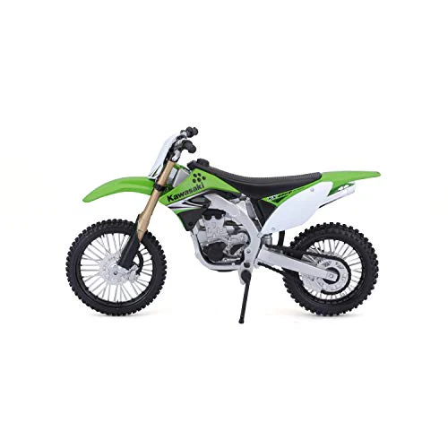 Bauer Spielwaren 2049755 Maisto Kawasaki KX 450F: Originalgetreues Motorradmodell 1:12, mit beweglichem Ständer, Hinterrad-Federung und frei rollenden Rädern, grün (531175) - Image 3