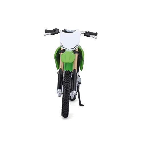Bauer Spielwaren 2049755 Maisto Kawasaki KX 450F: Originalgetreues Motorradmodell 1:12, mit beweglichem Ständer, Hinterrad-Federung und frei rollenden Rädern, grün (531175) - Image 7