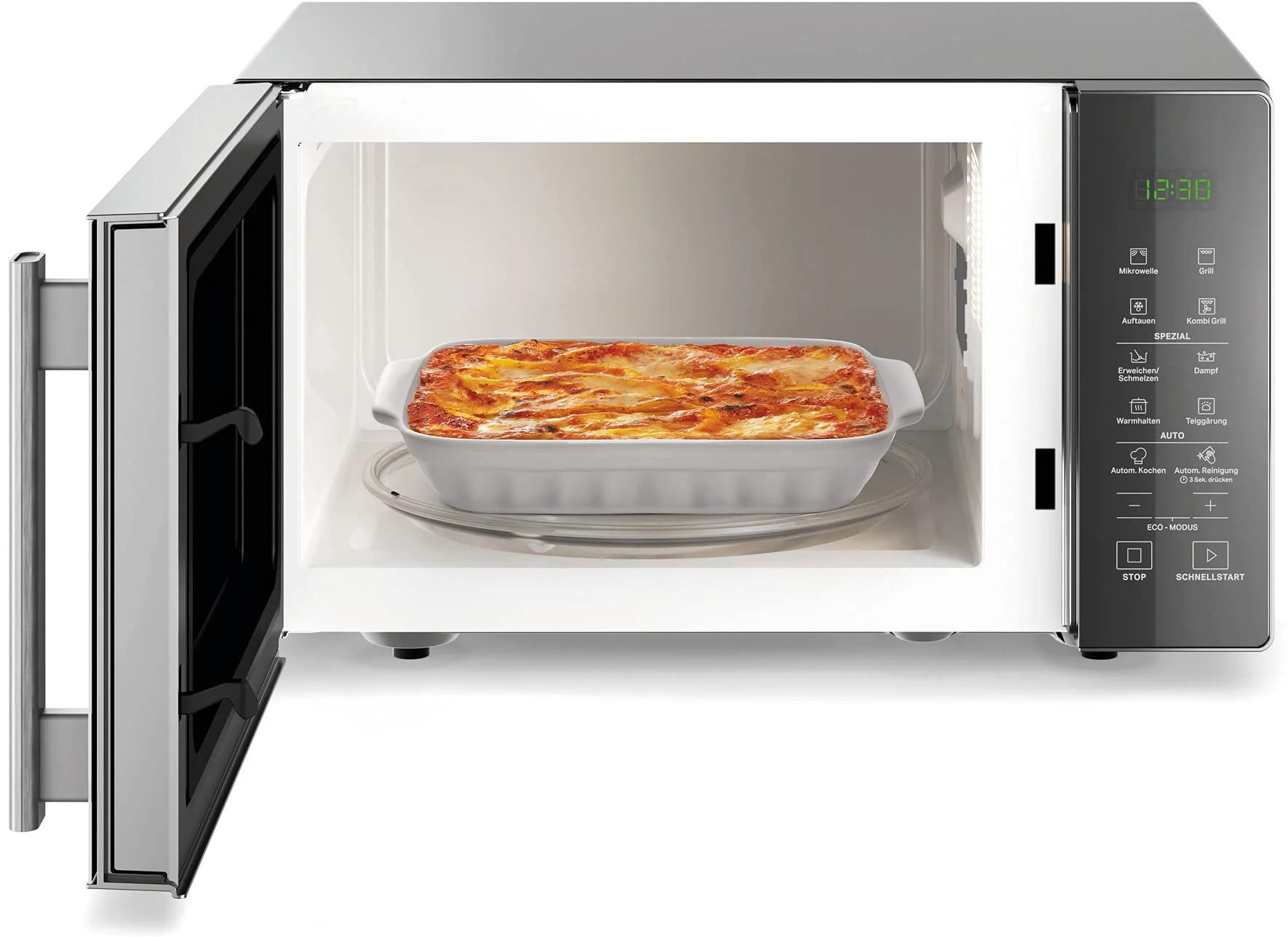 Bauknecht MW 254 SM Grill-Mikrowelle Kombination/ Dampfgarfunktion inkl. Dampfgarbehälter/ 900 W/ 25 L Garraum/ Quartz 1050 W/ AutoClean/ Schmelz-Funktion/ Warmhalte-Funktion - Image 13