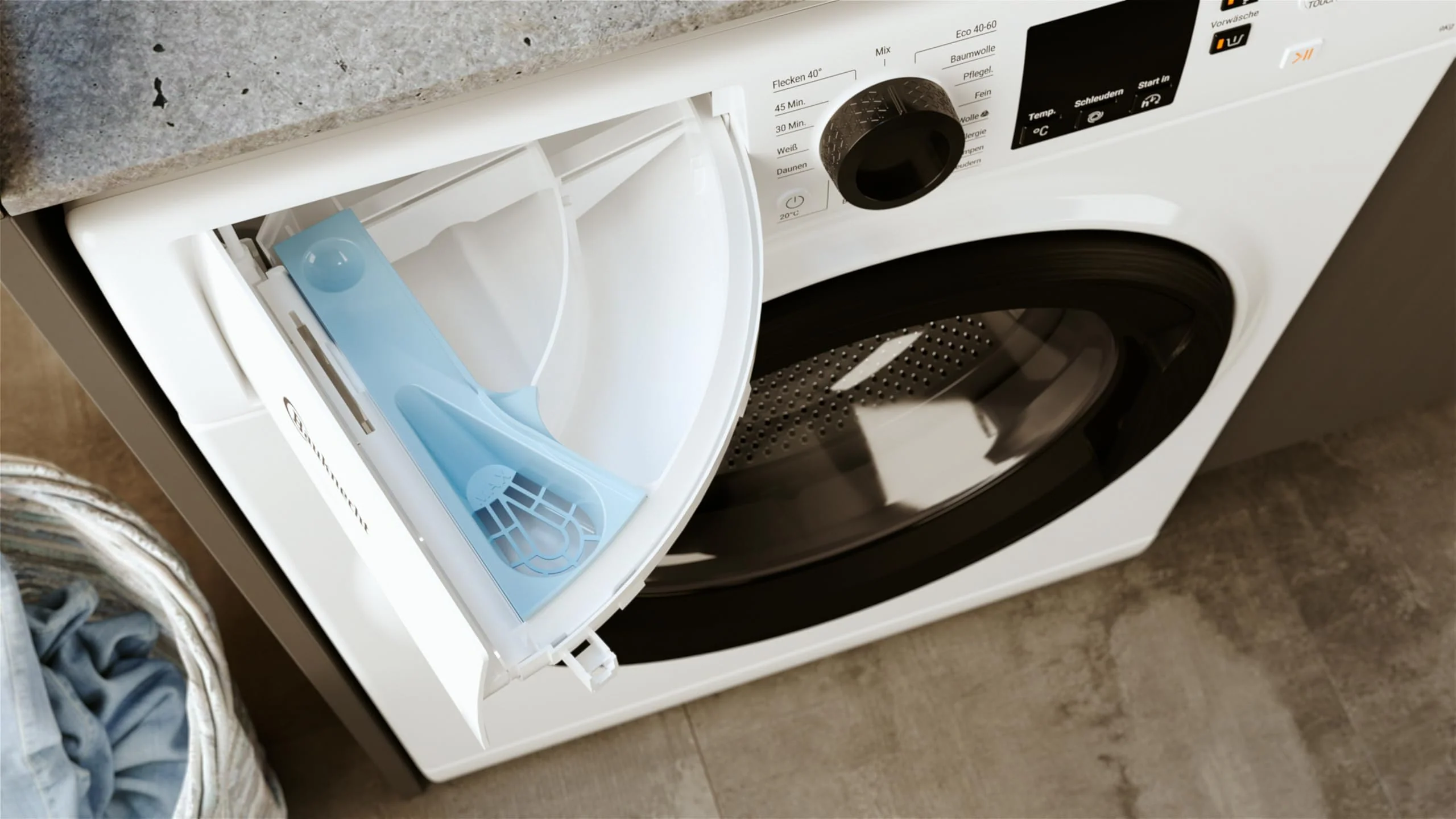 Bauknecht WAM 914 A Waschmaschine Frontlader/ 9kg / EEK A/ Kurz 30/ Kurz 45/ Anti-Allergie-Programm/ Wolleprogramm/ Startzeitvorwahl/ Dynamic Inverter Motor/ Flecken 40° Schutz vor Wasserschäden - Image 4