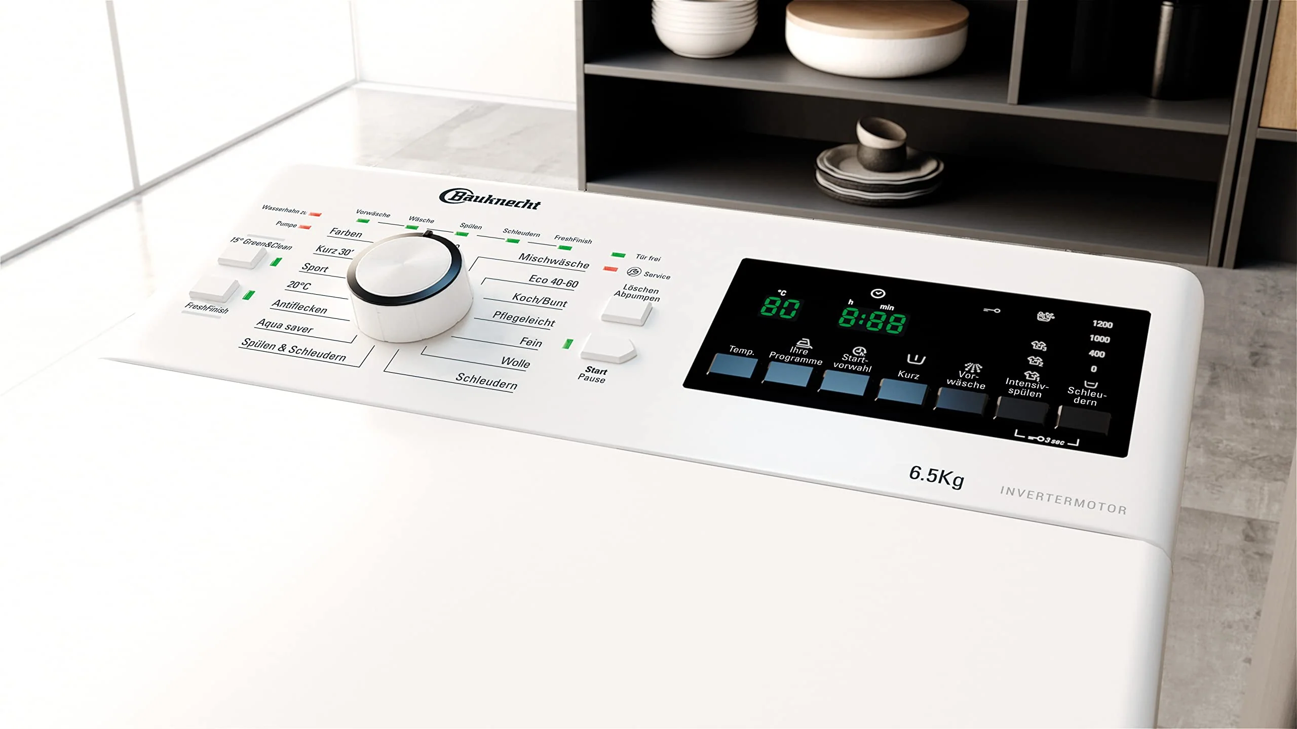 Bauknecht WMT Eco Shield 6523 C Toplader-Waschmaschine / 6,5 kg / 1200 UpM/Antiflecken-Programm/FreshFinish/Startzeitvorwahl/SoftOpening/Kurz 30'/ 15° Green& Clean/ProSilent-Motor [Energieklasse C] - Image 17