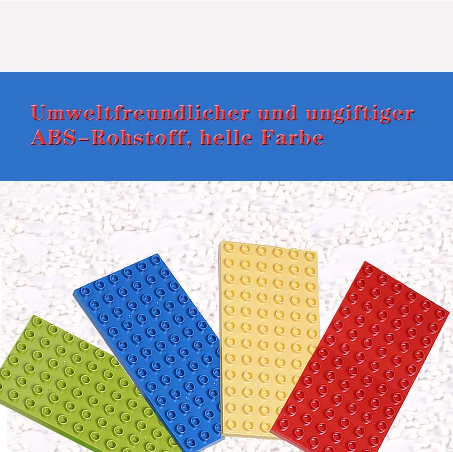 Bauplatte Groß Platten, 4 Stück Große Grundplatte Kompatibel mit großen Bausteinen Aller führenden Marken, 19.1 x 9.5 cm - Image 2