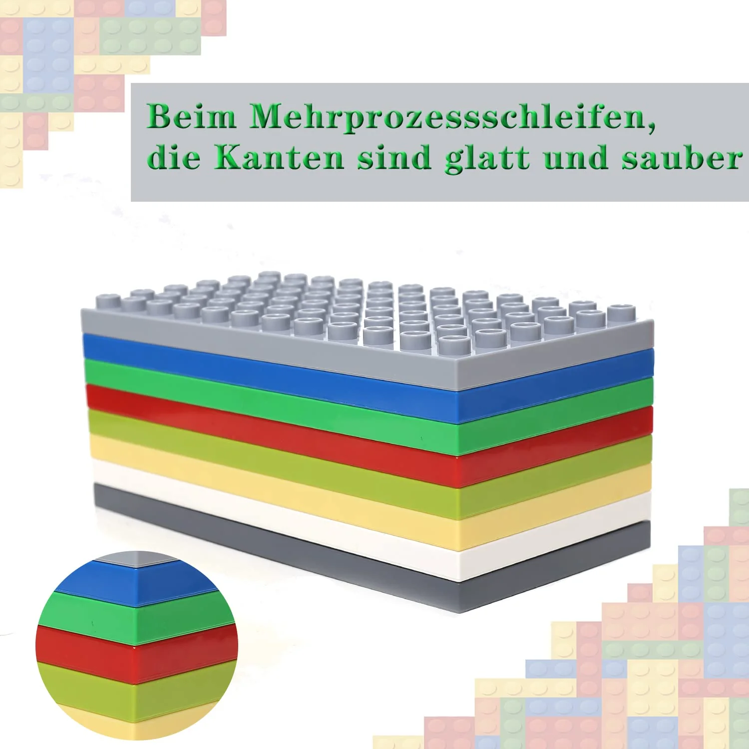 Bauplatte Groß Platten, 4 Stück Große Grundplatte Kompatibel mit großen Bausteinen Aller führenden Marken, 19.1 x 9.5 cm - Image 5