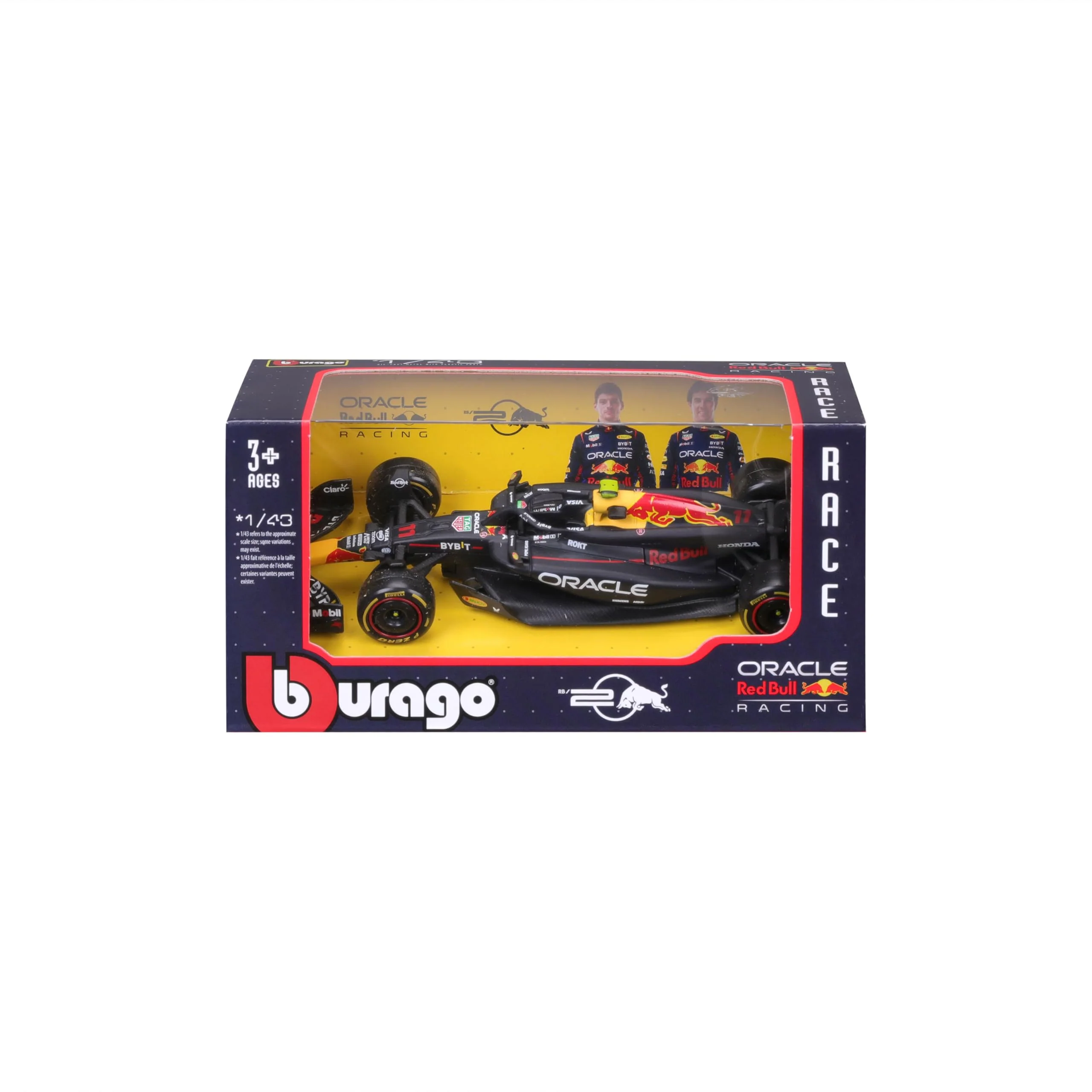 Bburago - Red Bull Racing RB20 Max Verstappen #1 2024 - Realistisches Modellauto im Maßstab 1:43, gefahren von Max Verstappen, offizielle Red Bull-Lizenz, empfohlenes Alter 3+ Jahre - Image 3