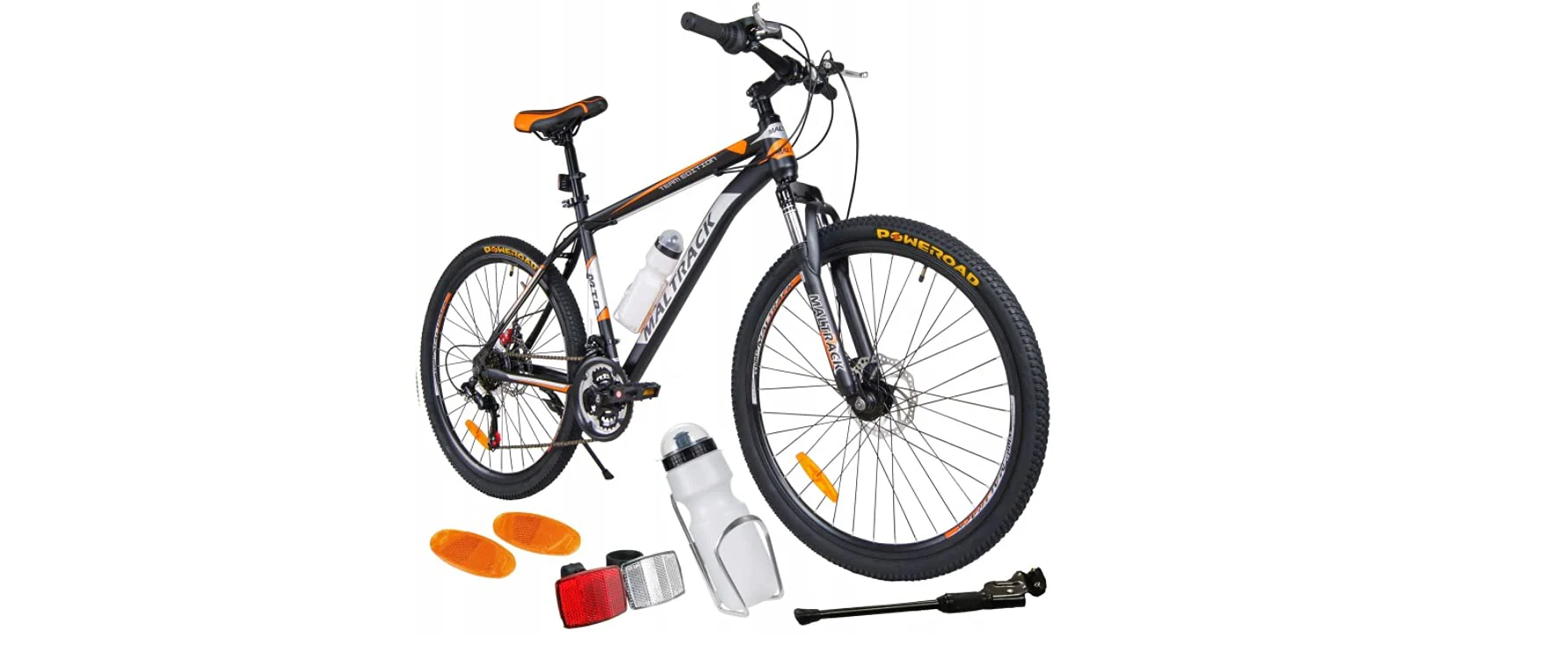BDW Mountainbike 18 Gang Schaltung, Scheibenbremse 26 Zoll Reifen | 18 Zoll Rahmen MTB | Additive ! (Rot)
