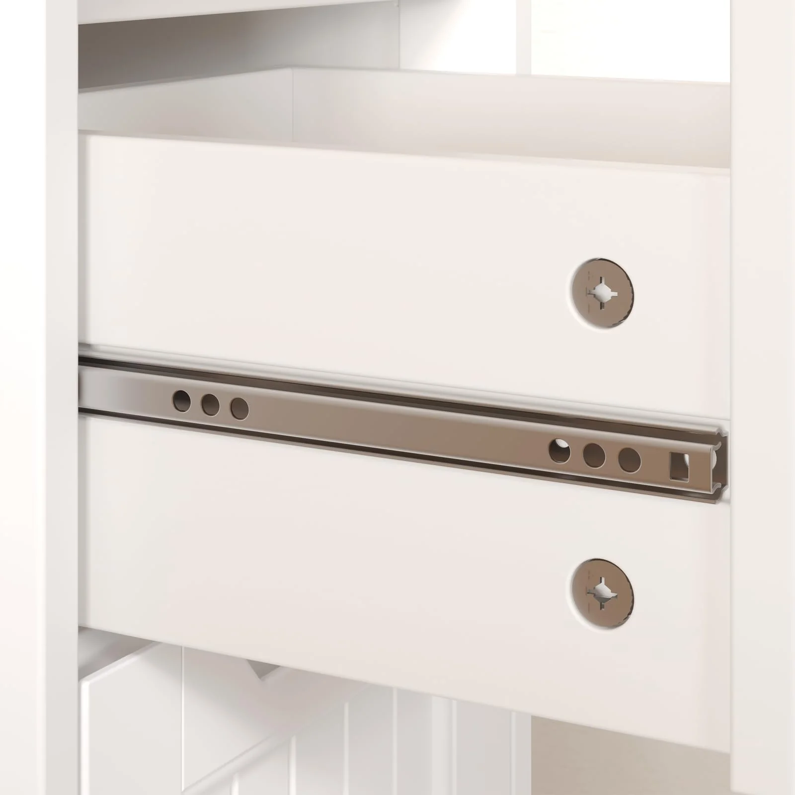 Bealife Badschrank Schubladenkommode Beistellschrank mit 4 Schubladen Geeignet für Badezimmer Schlafzimmer Küche Flur Weiß - Image 2