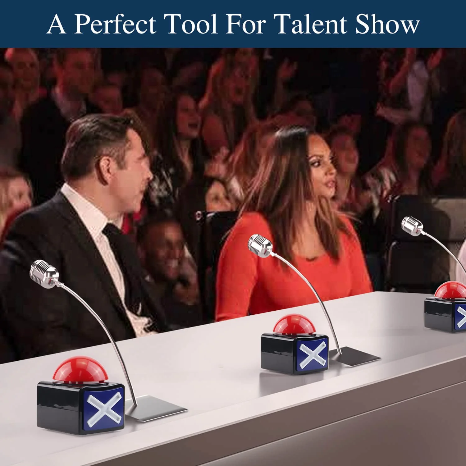 BEAN LIEVE Buzzer Game Show Buttons – 4er-Pack Antwort-Summer mit Licht und Alarmton, Summer für Klassenzimmer-Quiz, Quiz-Quiz „Got Talent“ und Familienfehde - Image 3