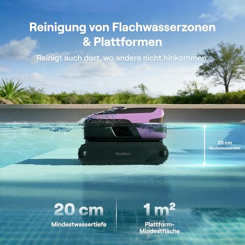 Beatbot (2026 Neu Sora 70 Poolroboter, Poolsauger 4-in-1 komplette Poolreinigung, 25700 LPH, smartes Parken an der Oberfläche, 6L Fassungsvermögen, Akku mit 10000 mAh, 300m², Glyzinie - Image 3