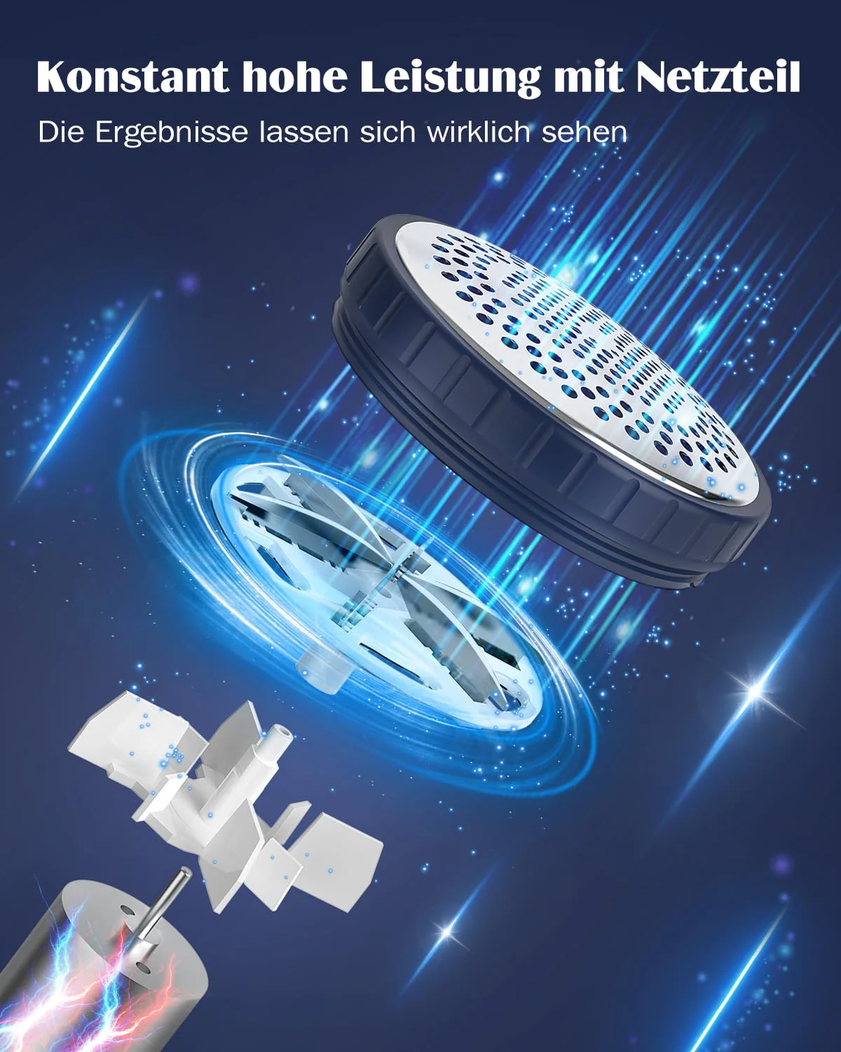 BEAUTURAL Fusselrasierer mit Stromkabel oder Batterie, Wollrasierer Elektrisch, Starker Fusselentferner für Kleidung Sofa Teppich Große Rasierfläche - Image 2