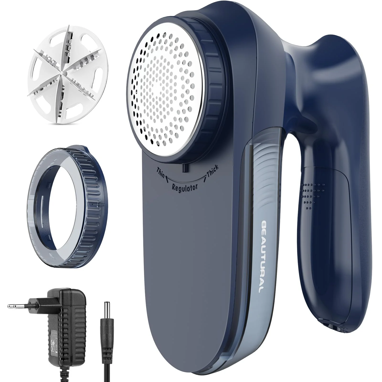 BEAUTURAL Fusselrasierer mit Stromkabel oder Batterie, Wollrasierer Elektrisch, Starker Fusselentferner für Kleidung Sofa Teppich Große Rasierfläche - Image 4