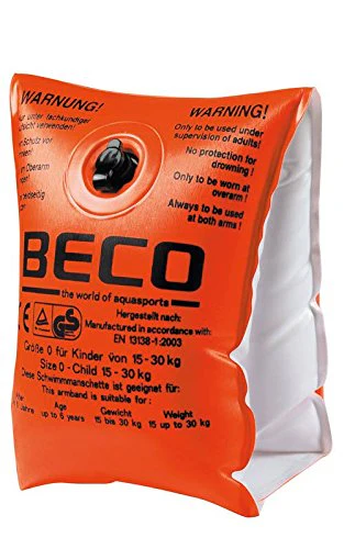 Beco 9703 - Schwimmflügel mit Doppelkammersystem, Schwimmhilfe für Kleinkinder von 2 bis 6 Jahren, 15-30 kg, Orange, TÜV und GS-geprüft - Image 2