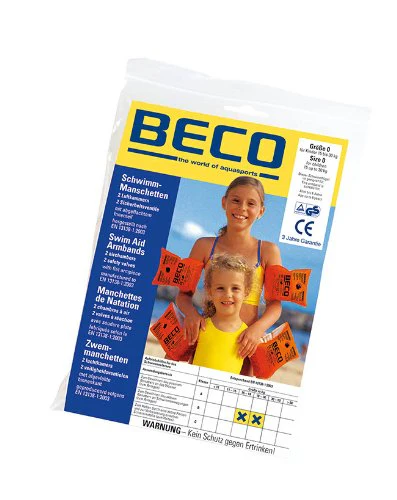 Beco 9703 - Schwimmflügel mit Doppelkammersystem, Schwimmhilfe für Kleinkinder von 2 bis 6 Jahren, 15-30 kg, Orange, TÜV und GS-geprüft - Image 4
