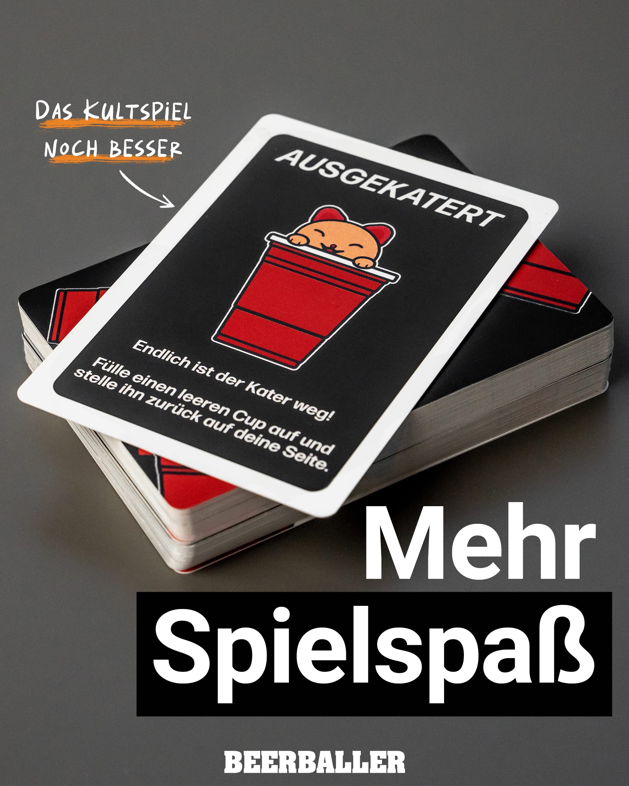 BeerBaller® Party Pong - Das Beer-Pong Upgrade! Bier-Pong jetzt noch lustiger! 56 Karten | Trinkspiel | Trinkspiele für Erwachsene | Partyspiele für Erwachsene lustig | Kartenspiele für Erwachsene - Image 7