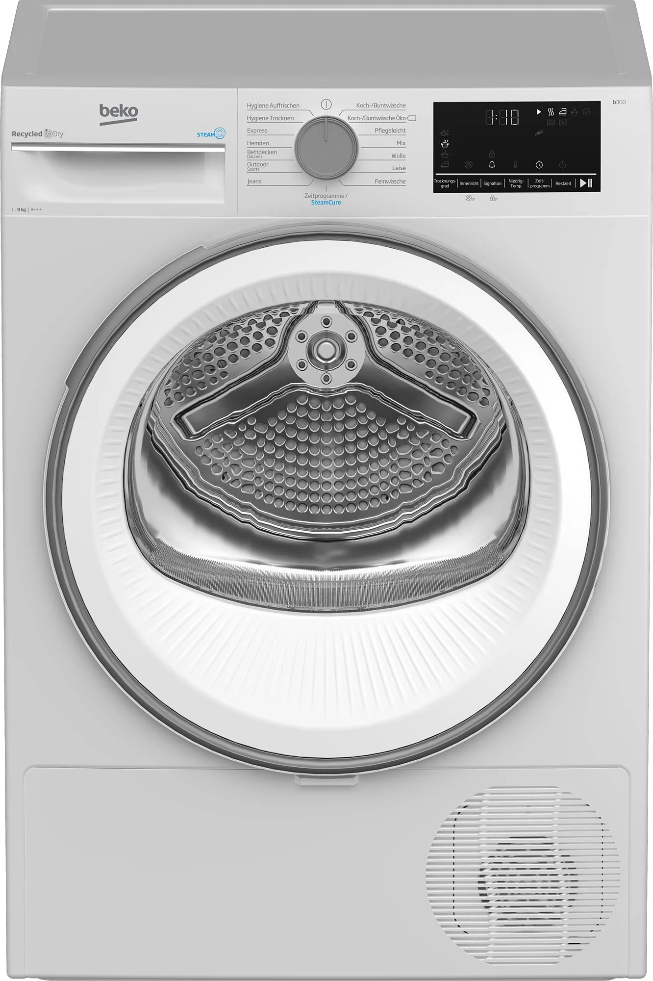 Beko B3T32491 Wäschetrockner, 9 kg, Frontlader Wärmepumpentrockner, 15 Programme, Sensortrocknung, Dampffunktion, Silent-Programm, Allergikergeeignet, Säulenfähig, Aquawave Schontrommel, Weiß - Image 5