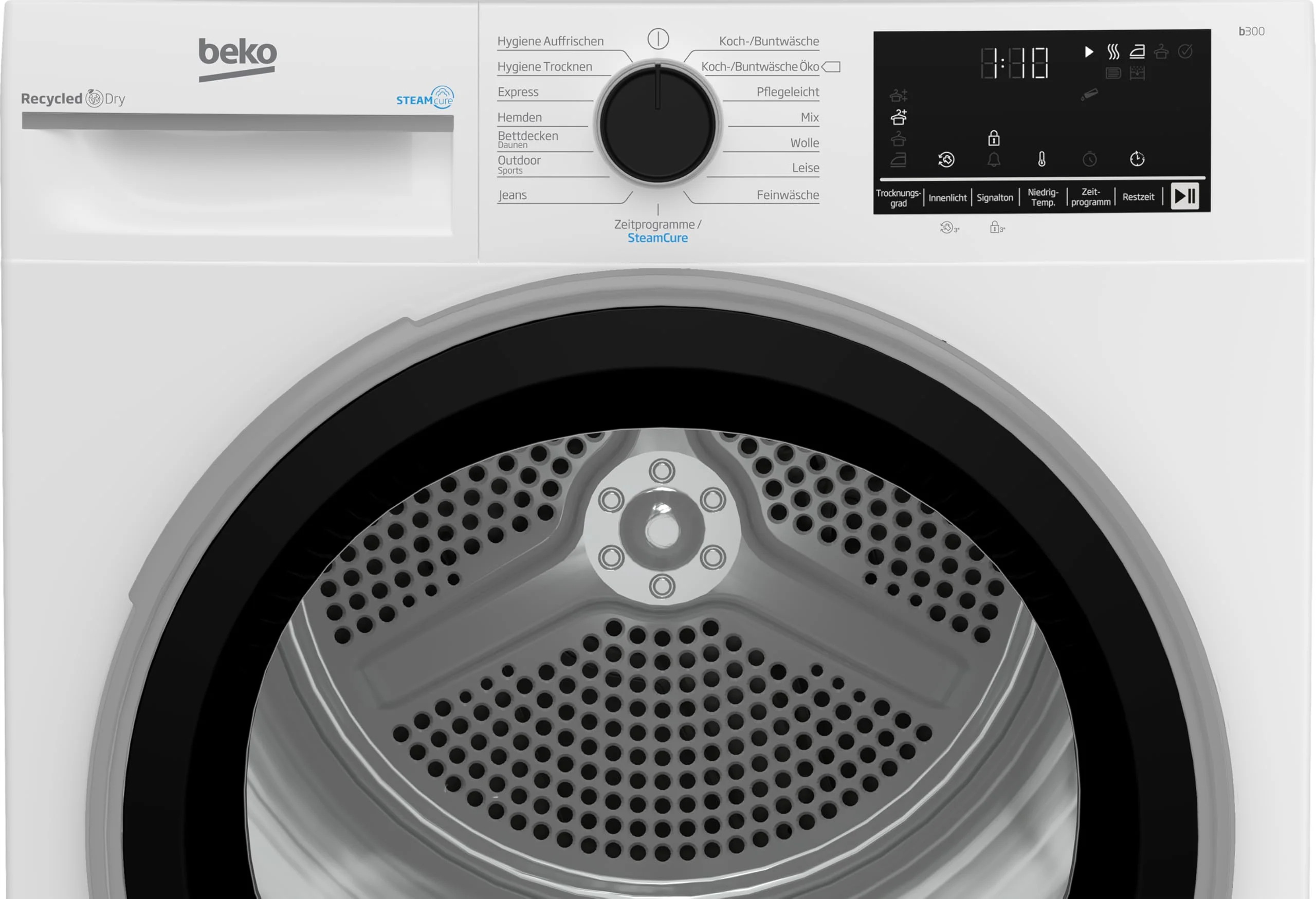 Beko B3T4224SD Wärmepumpentrockner, Wäschetrockner, 8 kg, allergikergeeignet, Hygiene Trocknen & Hygiene Auffrischen, SteamCure Dampffunktion, 15 Programme, Express, Weiß - Image 2