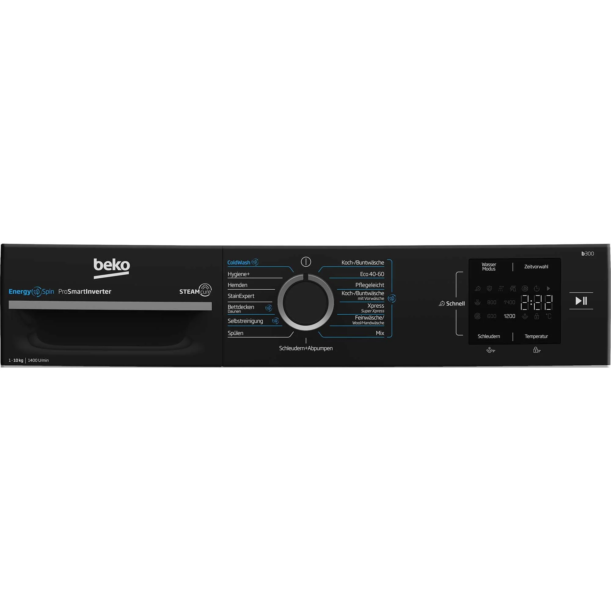 Beko BM3WFU31041R Waschvollautomat, Waschmaschine, 10 kg, EnergySpin, Schleuderwahl 1400 U/min, SteamCure Dampffunktion, allergikergeeignet, AquaWave Schontrommel, Weiß - Image 10