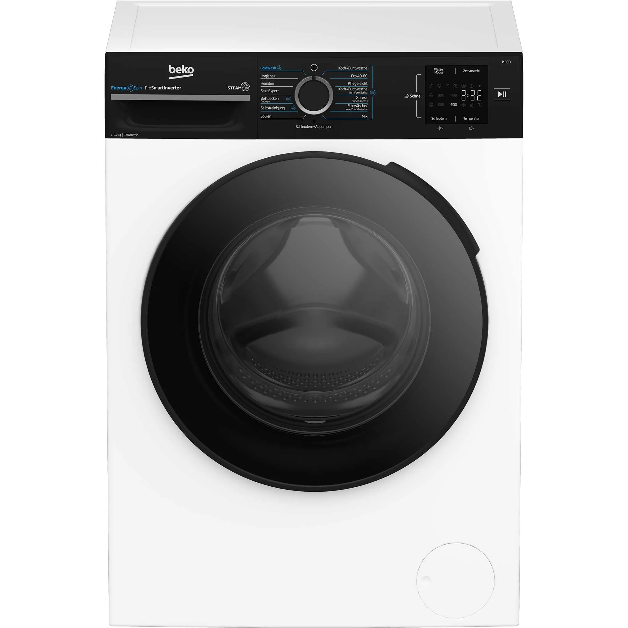Beko BM3WFU31041R Waschvollautomat, Waschmaschine, 10 kg, EnergySpin, Schleuderwahl 1400 U/min, SteamCure Dampffunktion, allergikergeeignet, AquaWave Schontrommel, Weiß - Image 13